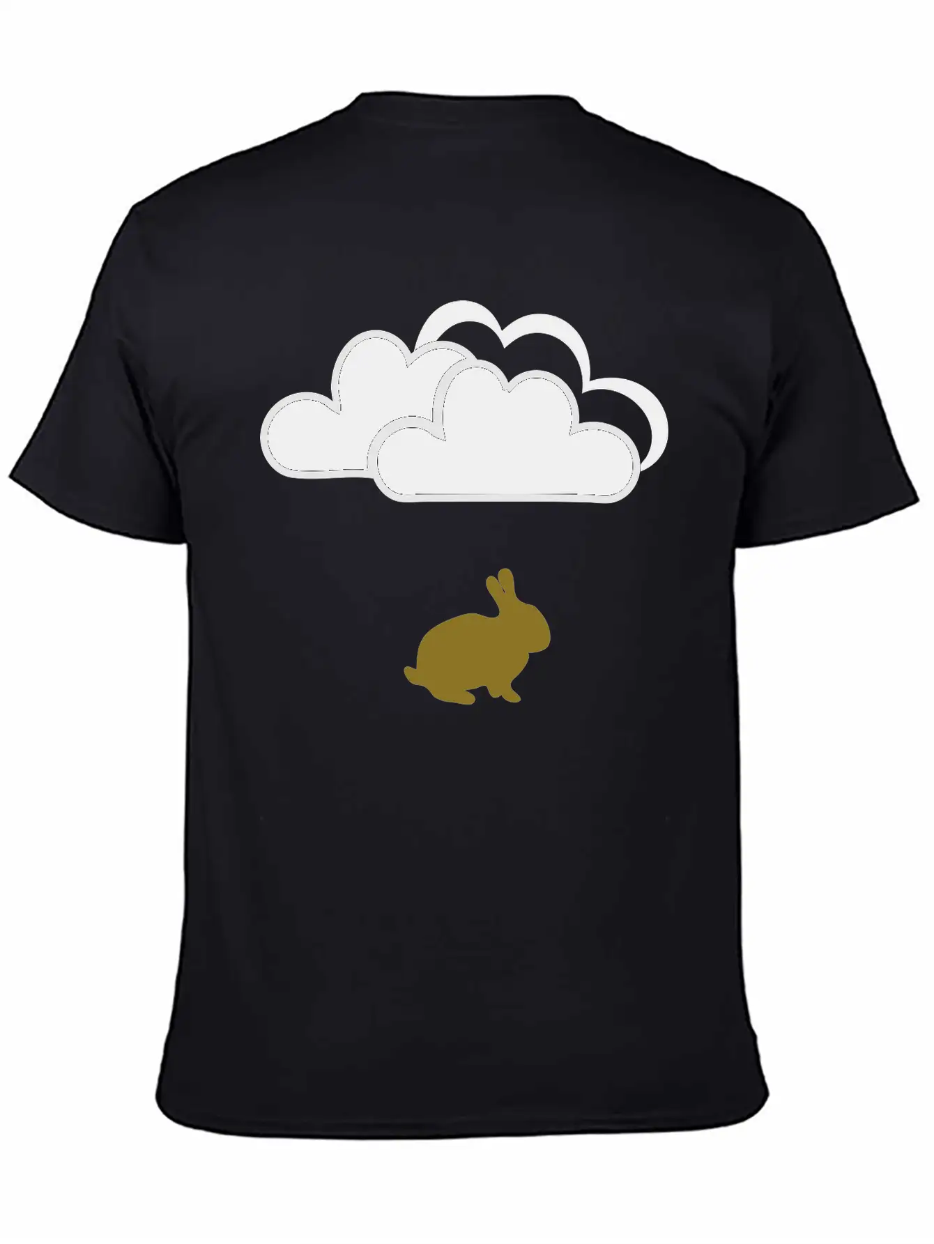 Rabbit Under Clouds Unisex Short Sleeve Soft Cotton T-Shirt – Casual Everyday Wear