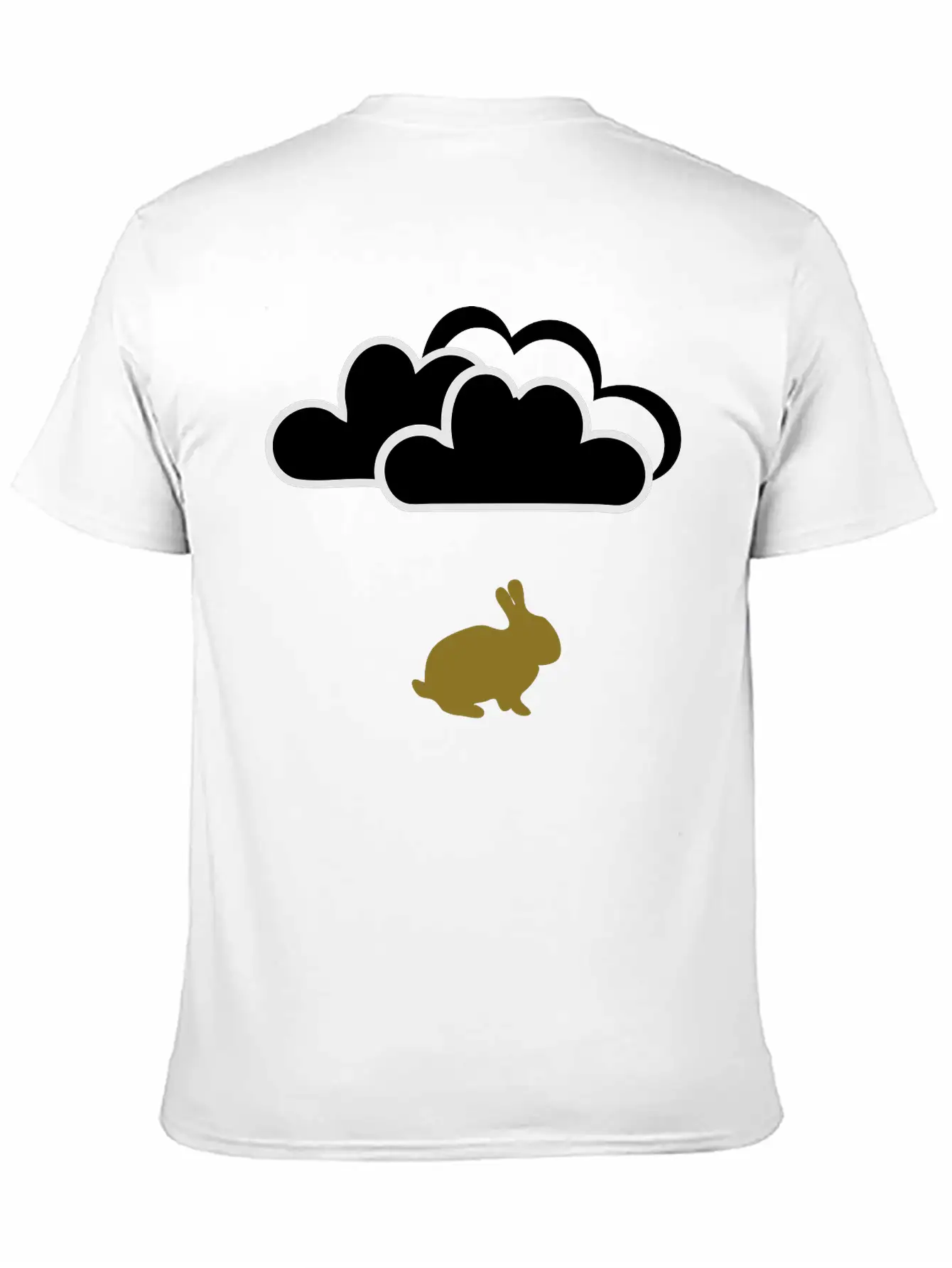 Rabbit Under Clouds Unisex Short Sleeve Soft Cotton T-Shirt – Casual Everyday Wear