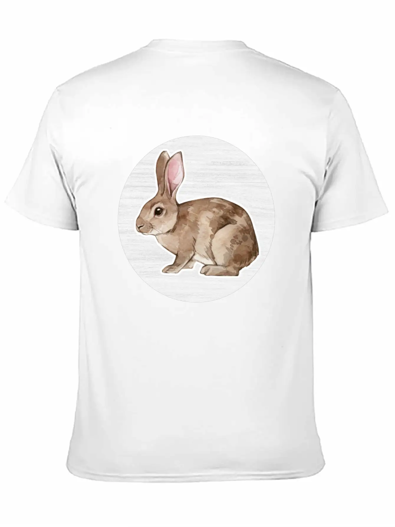 Rabbit Watercolor Drawing Stylish Everyday T-Shirt – Unisex Basic Cotton Tee