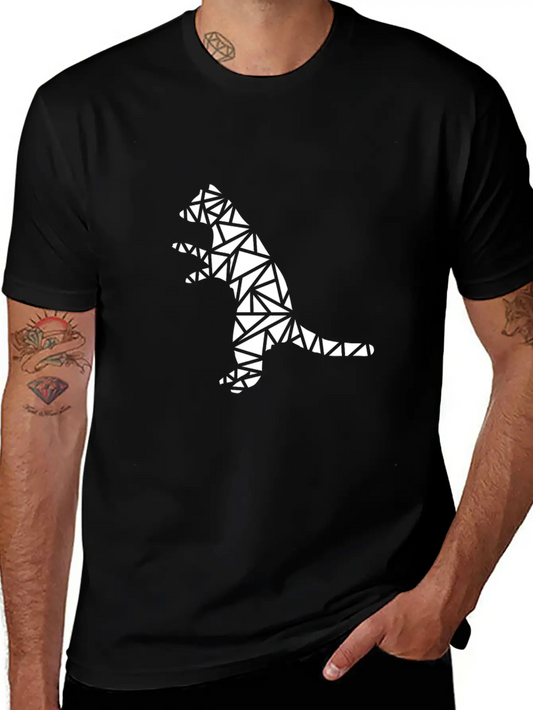 Raccoon Stands Upright Unisex Short Sleeve Soft Cotton T-Shirt – Casual Everyday Wear