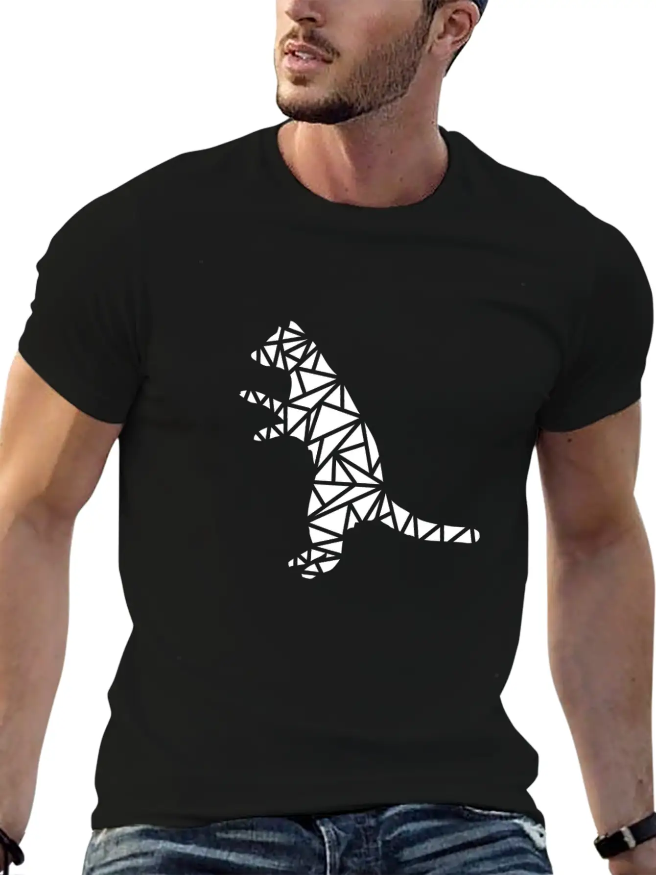 Raccoon Stands Upright Unisex Short Sleeve Soft Cotton T-Shirt – Casual Everyday Wear
