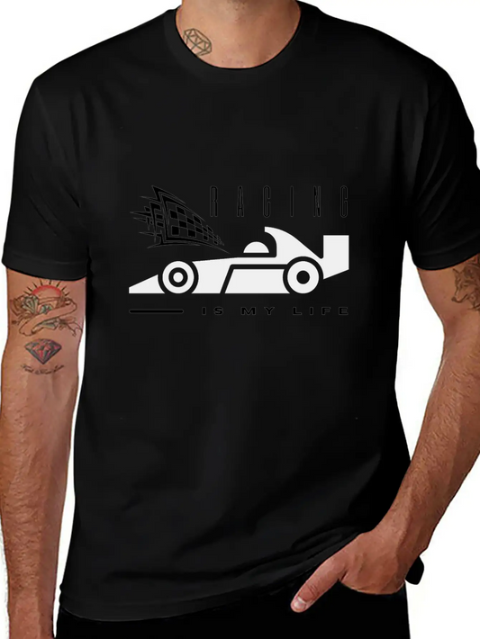 Racing Is My Life Unisex Short Sleeve Soft Cotton T-Shirt – Casual Everyday Wear