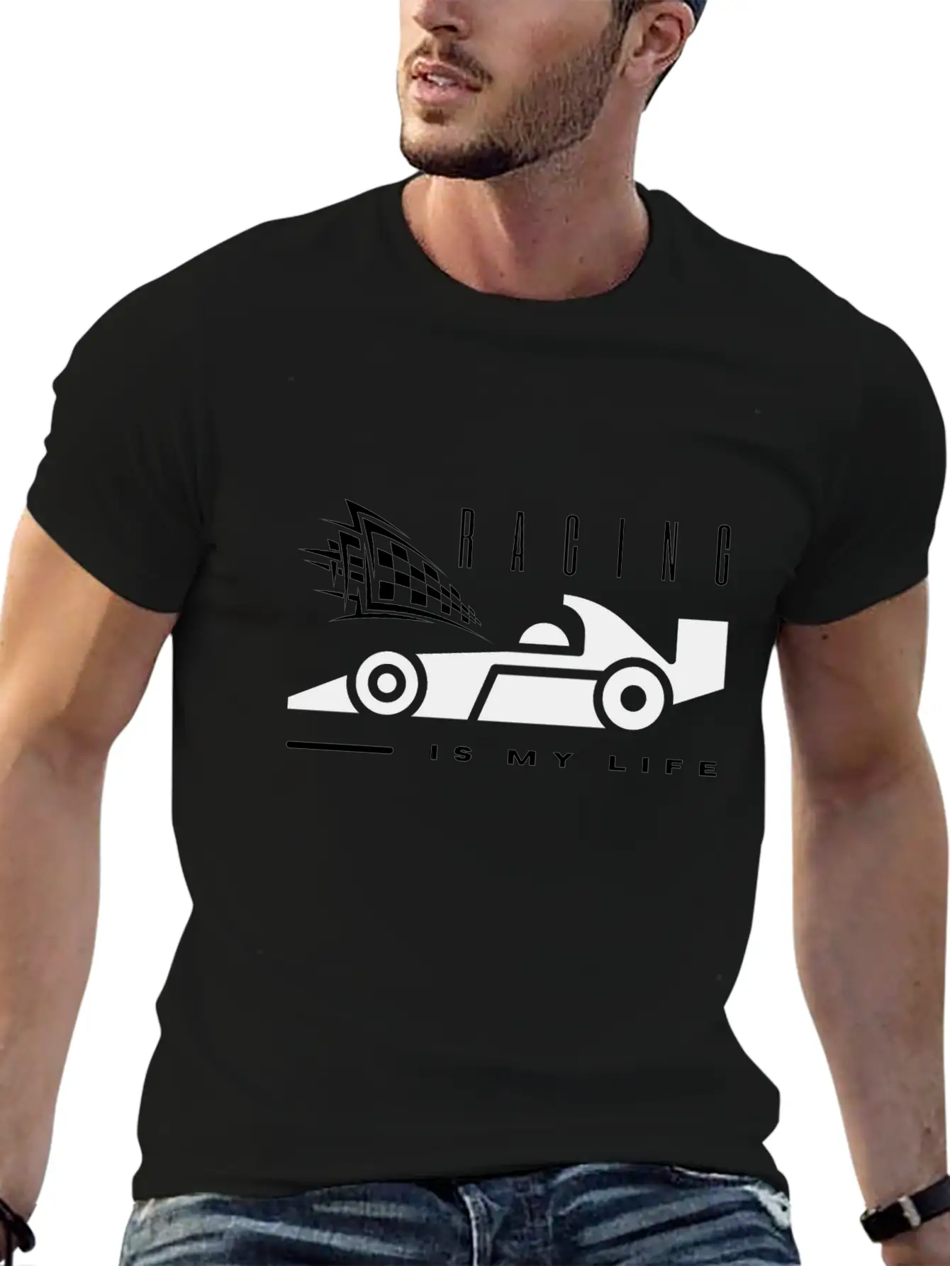 Racing Is My Life Unisex Short Sleeve Soft Cotton T-Shirt – Casual Everyday Wear