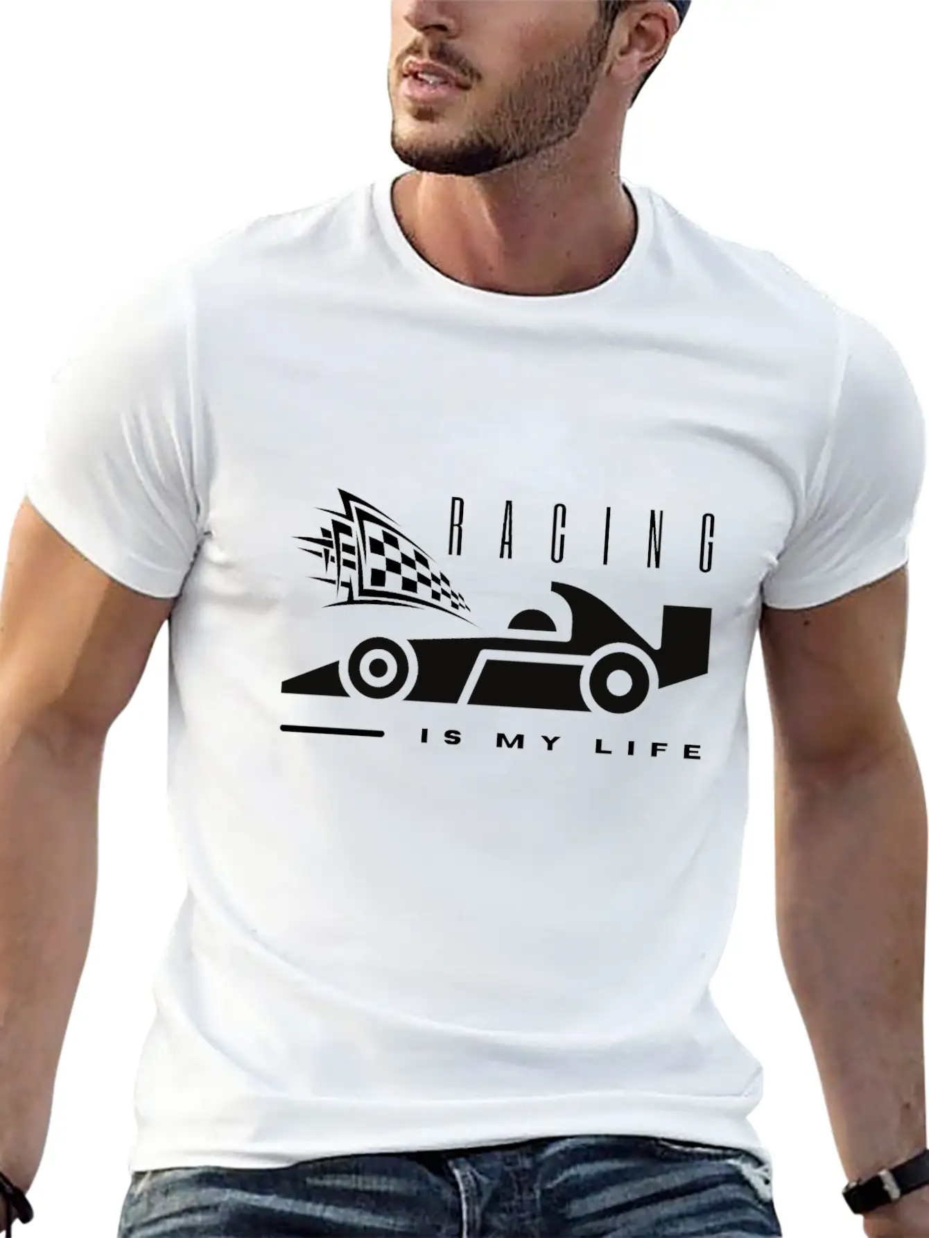 Racing Is My Life Unisex Short Sleeve Soft Cotton T-Shirt – Casual Everyday Wear