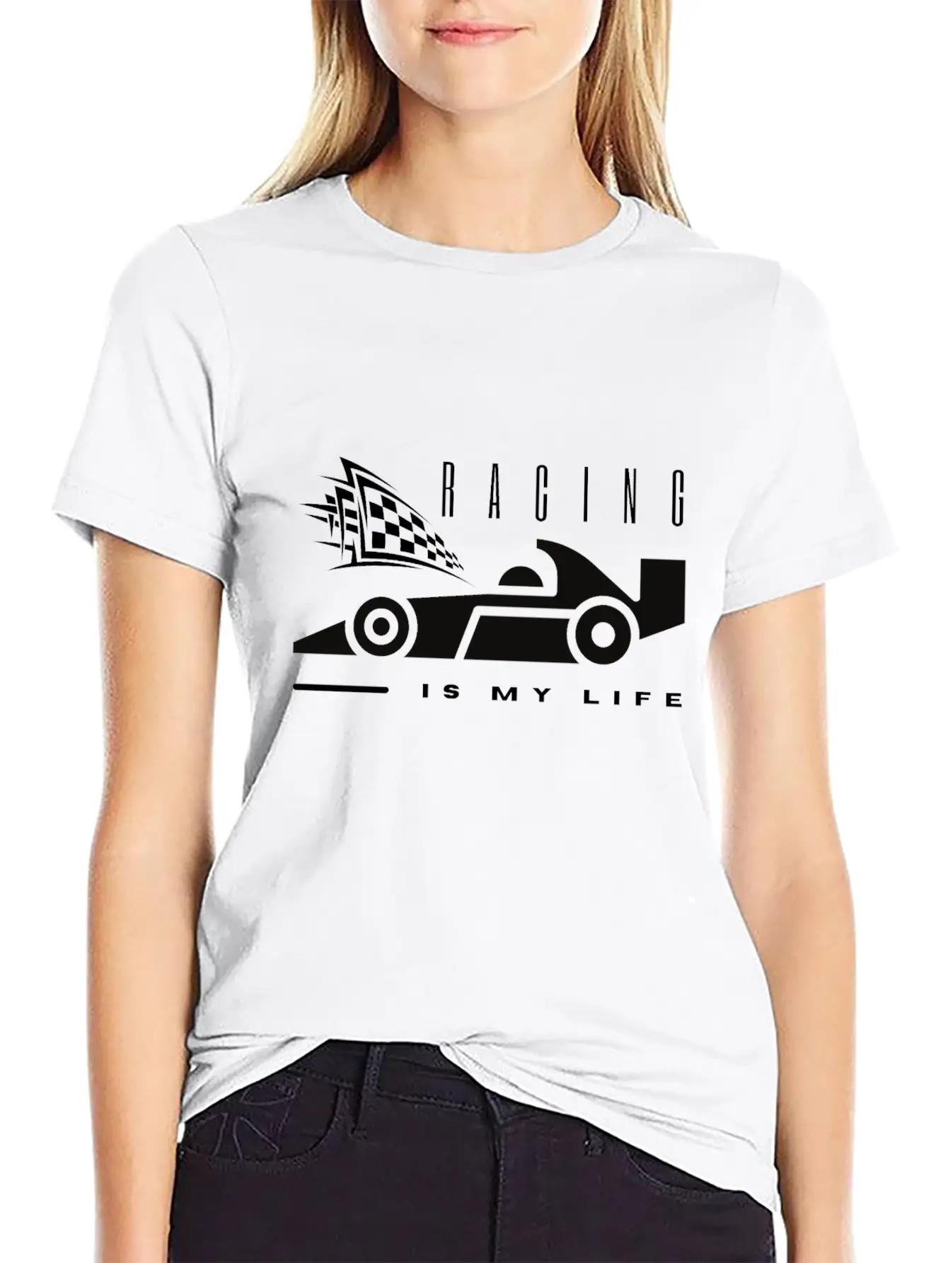 Racing Is My Life Unisex Short Sleeve Soft Cotton T-Shirt – Casual Everyday Wear
