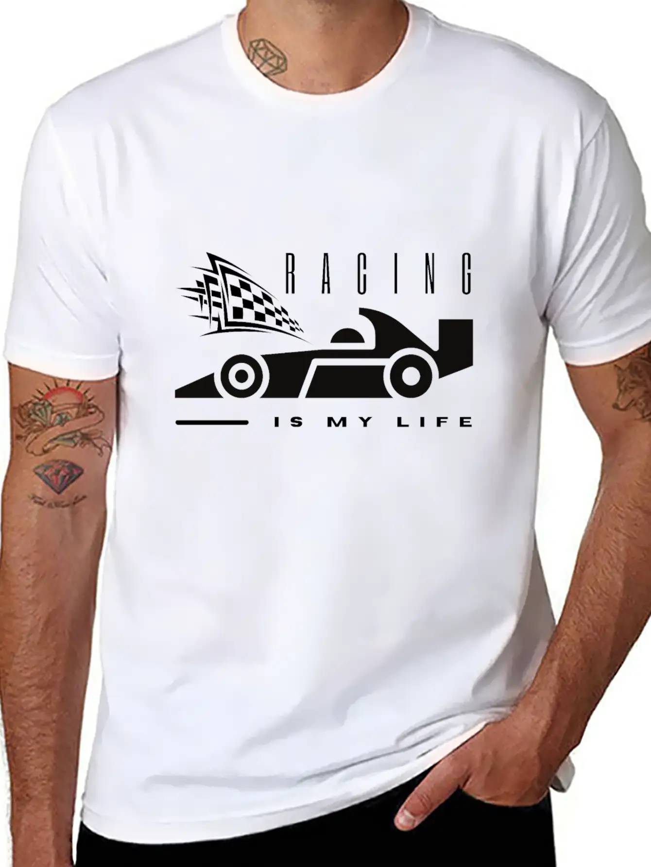 Racing Is My Life Unisex Short Sleeve Soft Cotton T-Shirt – Casual Everyday Wear
