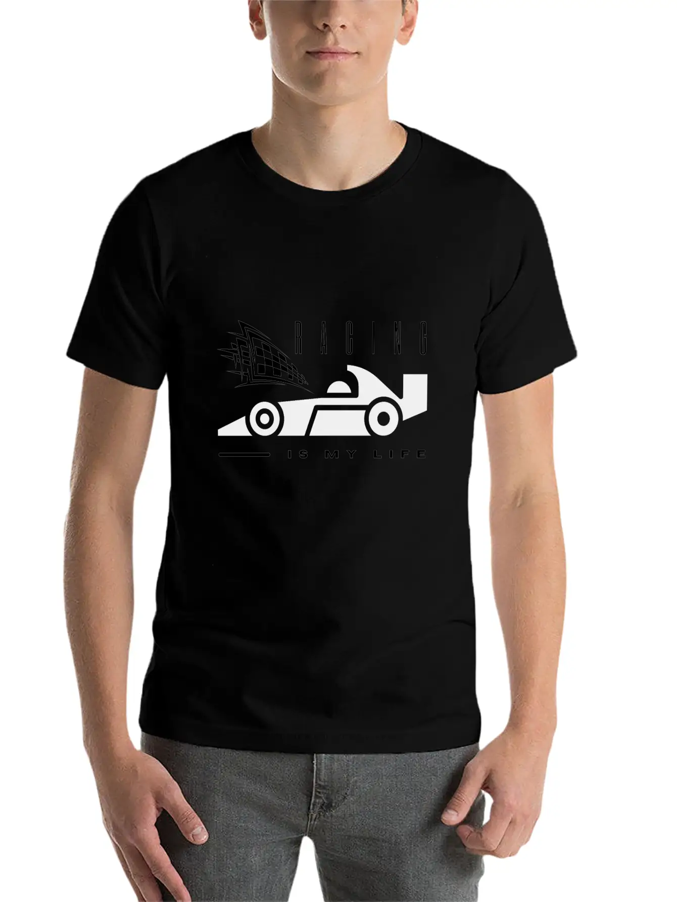 Racing Is My Life Unisex Short Sleeve Soft Cotton T-Shirt – Casual Everyday Wear