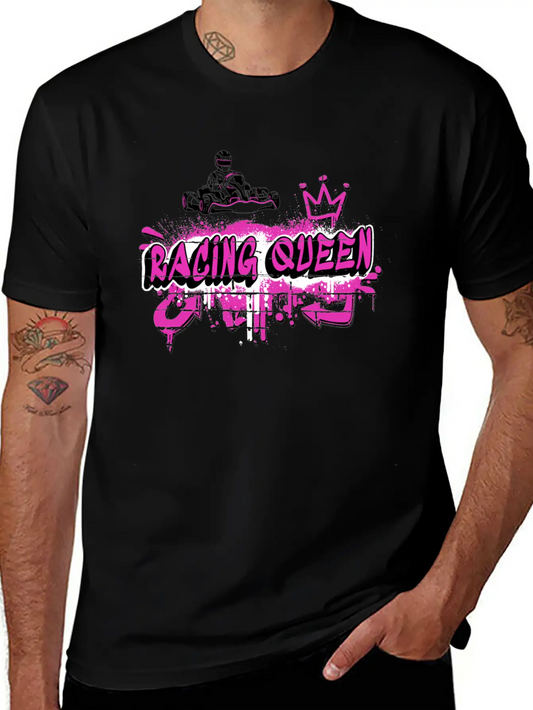Racing Queen Go Kart Design Unisex Short Sleeve Soft Cotton T-Shirt – Casual Everyday Wear