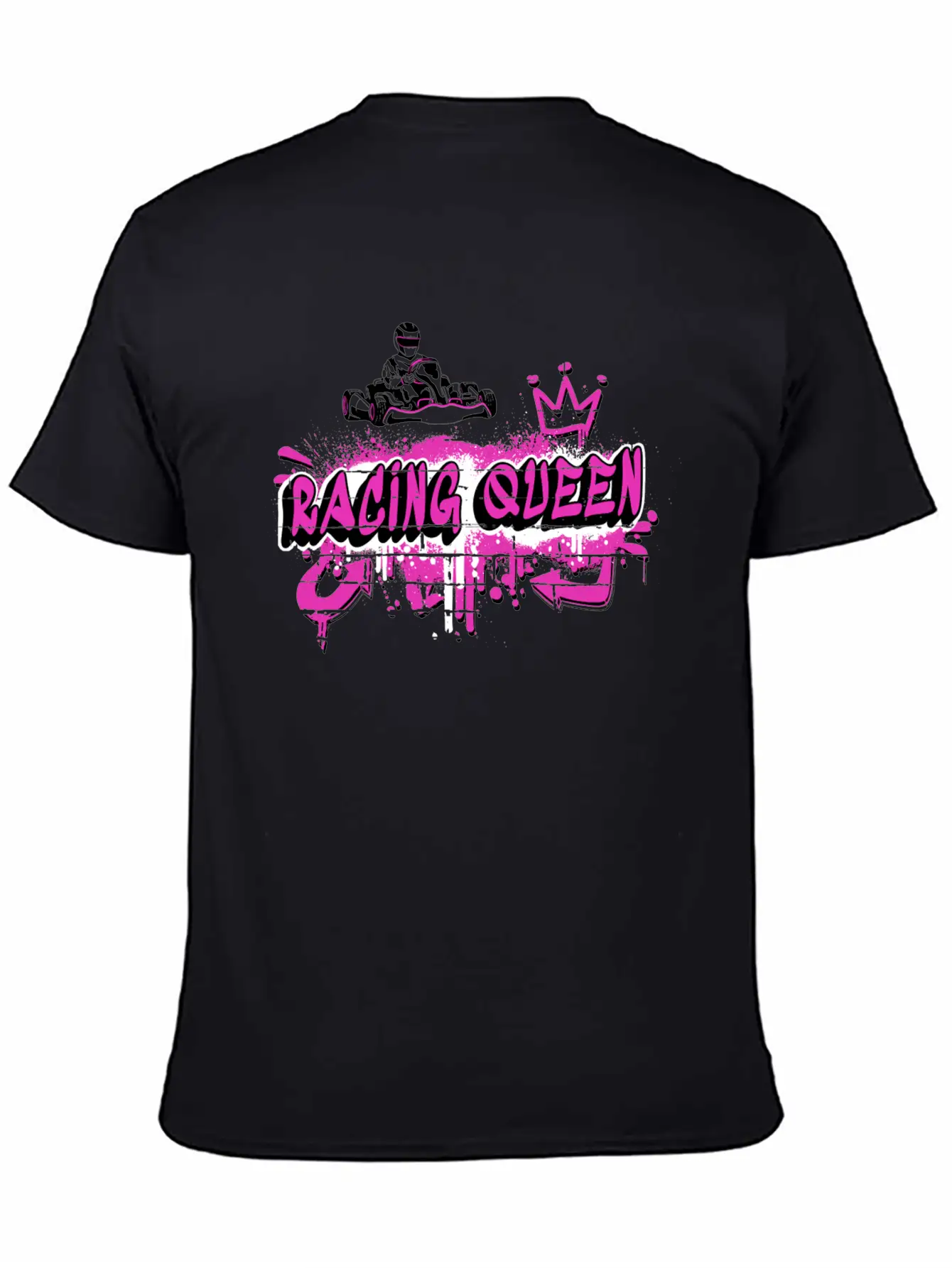 Racing Queen Go Kart Design Unisex Short Sleeve Soft Cotton T-Shirt – Casual Everyday Wear