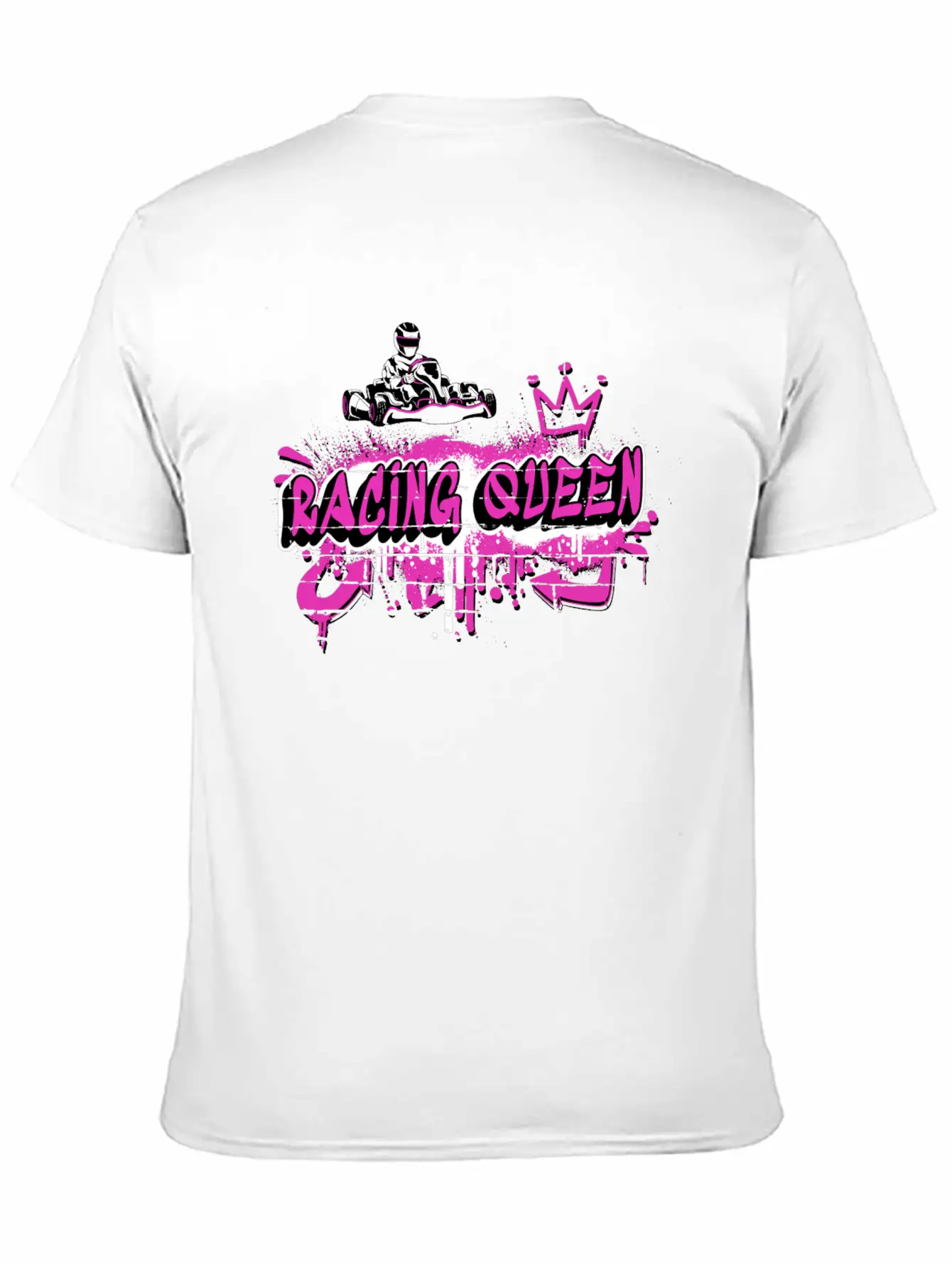 Racing Queen Go Kart Design Unisex Short Sleeve Soft Cotton T-Shirt – Casual Everyday Wear