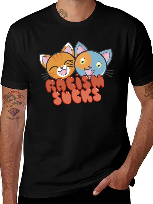 Racism Sucks Unisex Short Sleeve Soft Cotton T-Shirt – Casual Everyday Wear