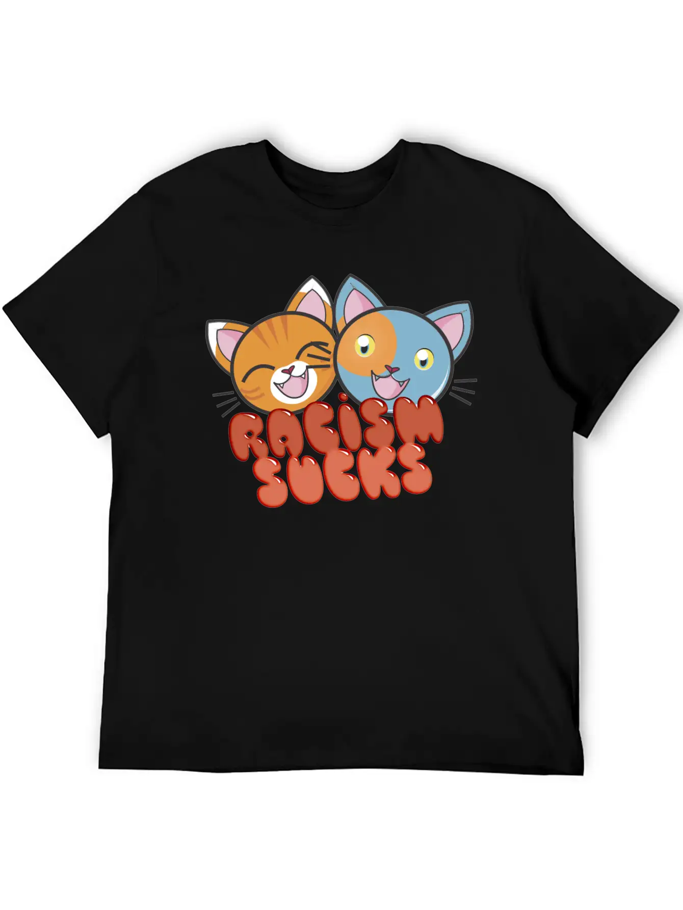 Racism Sucks Unisex Short Sleeve Soft Cotton T-Shirt – Casual Everyday Wear