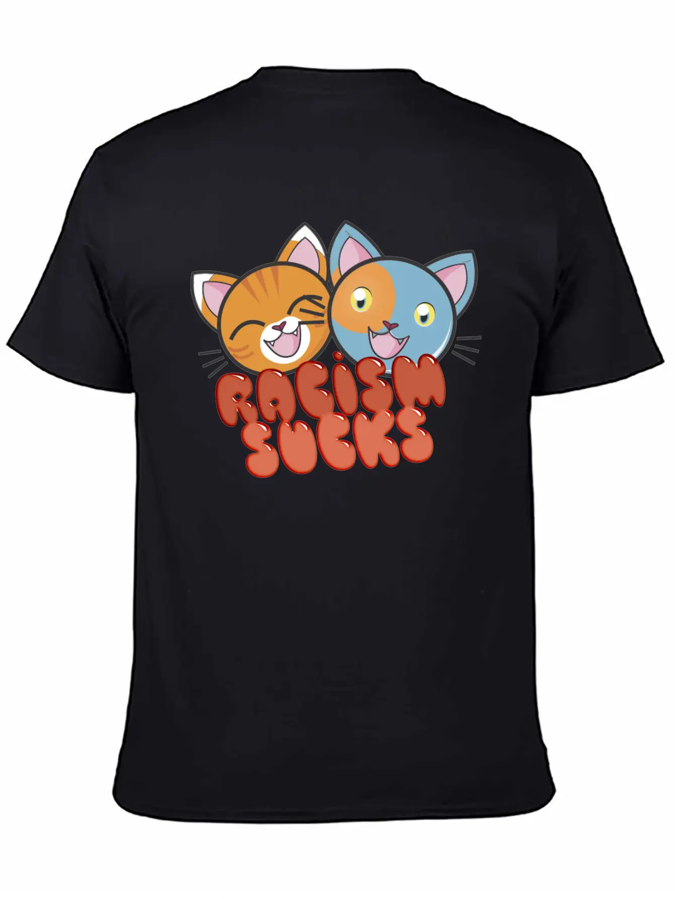 Racism Sucks Unisex Short Sleeve Soft Cotton T-Shirt – Casual Everyday Wear