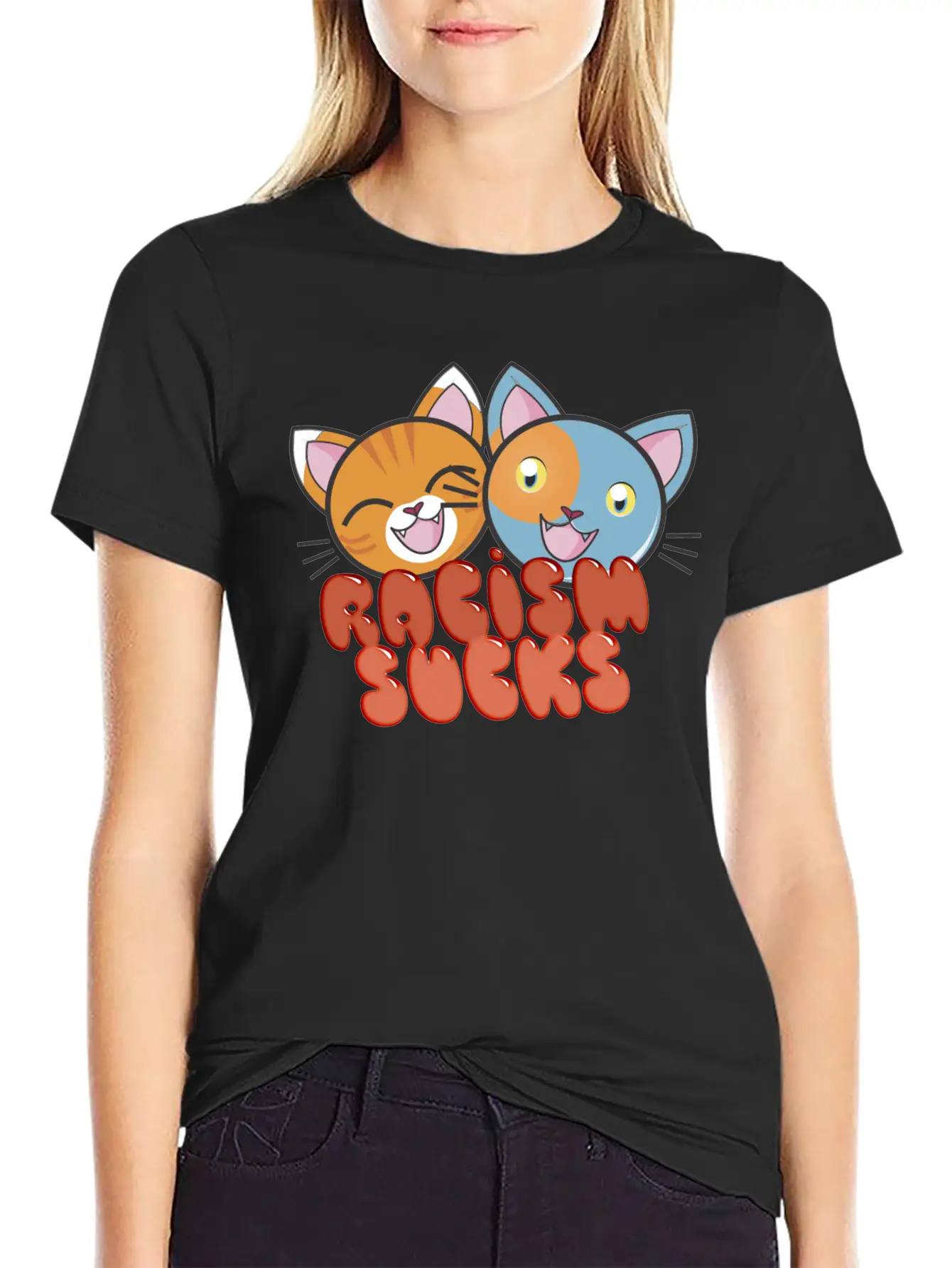 Racism Sucks Unisex Short Sleeve Soft Cotton T-Shirt – Casual Everyday Wear