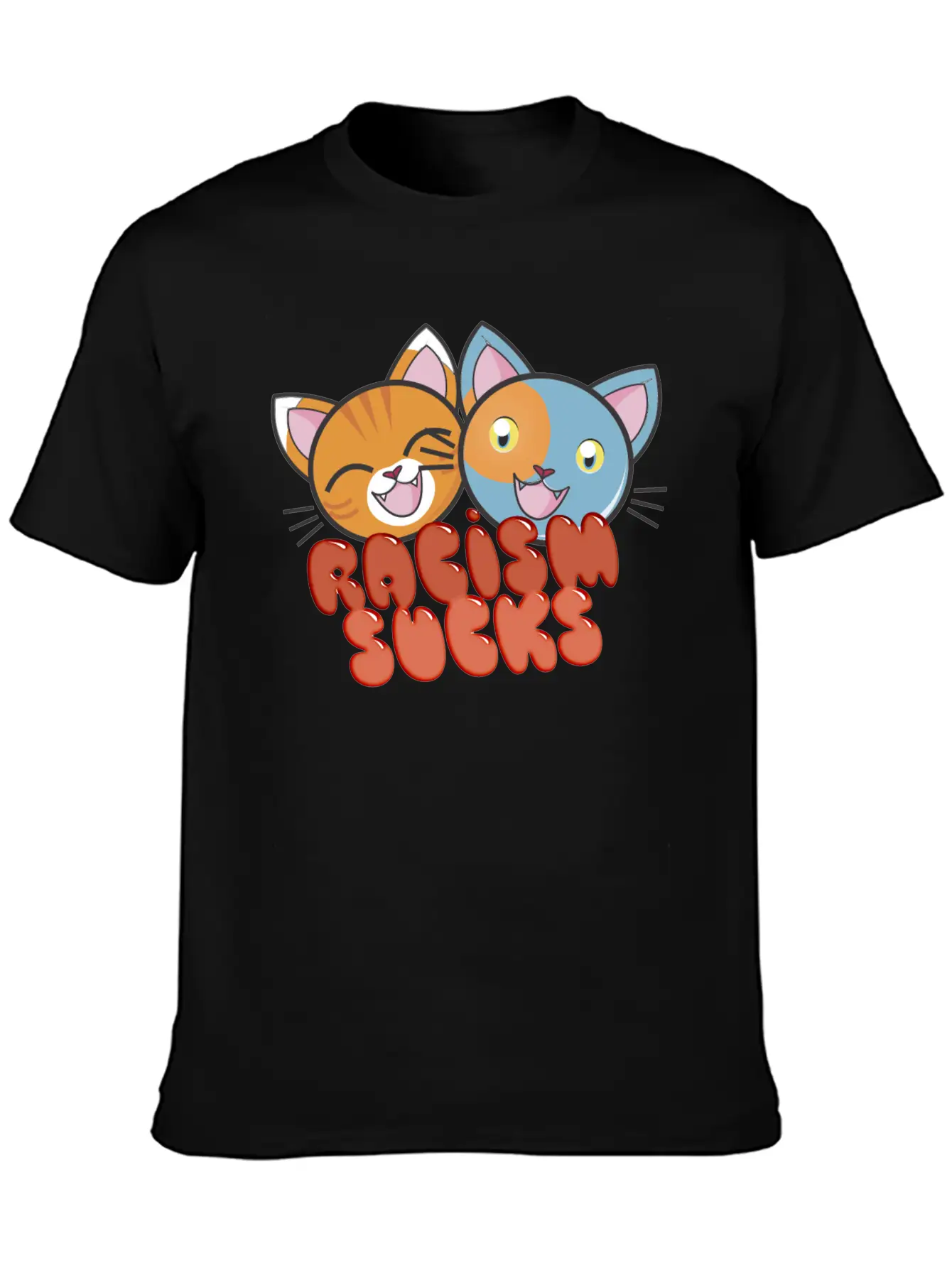 Racism Sucks Unisex Short Sleeve Soft Cotton T-Shirt – Casual Everyday Wear