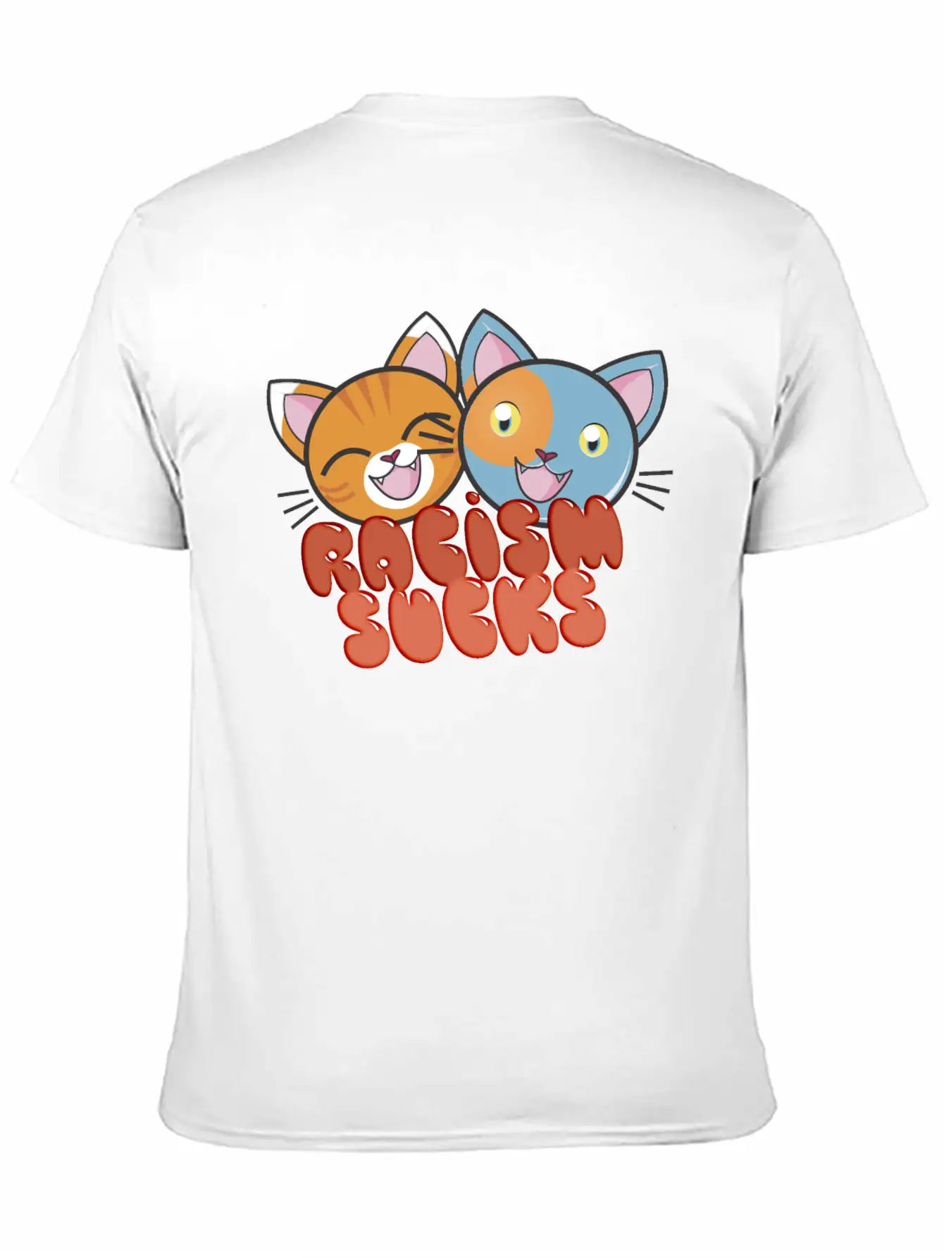 Racism Sucks Unisex Short Sleeve Soft Cotton T-Shirt – Casual Everyday Wear