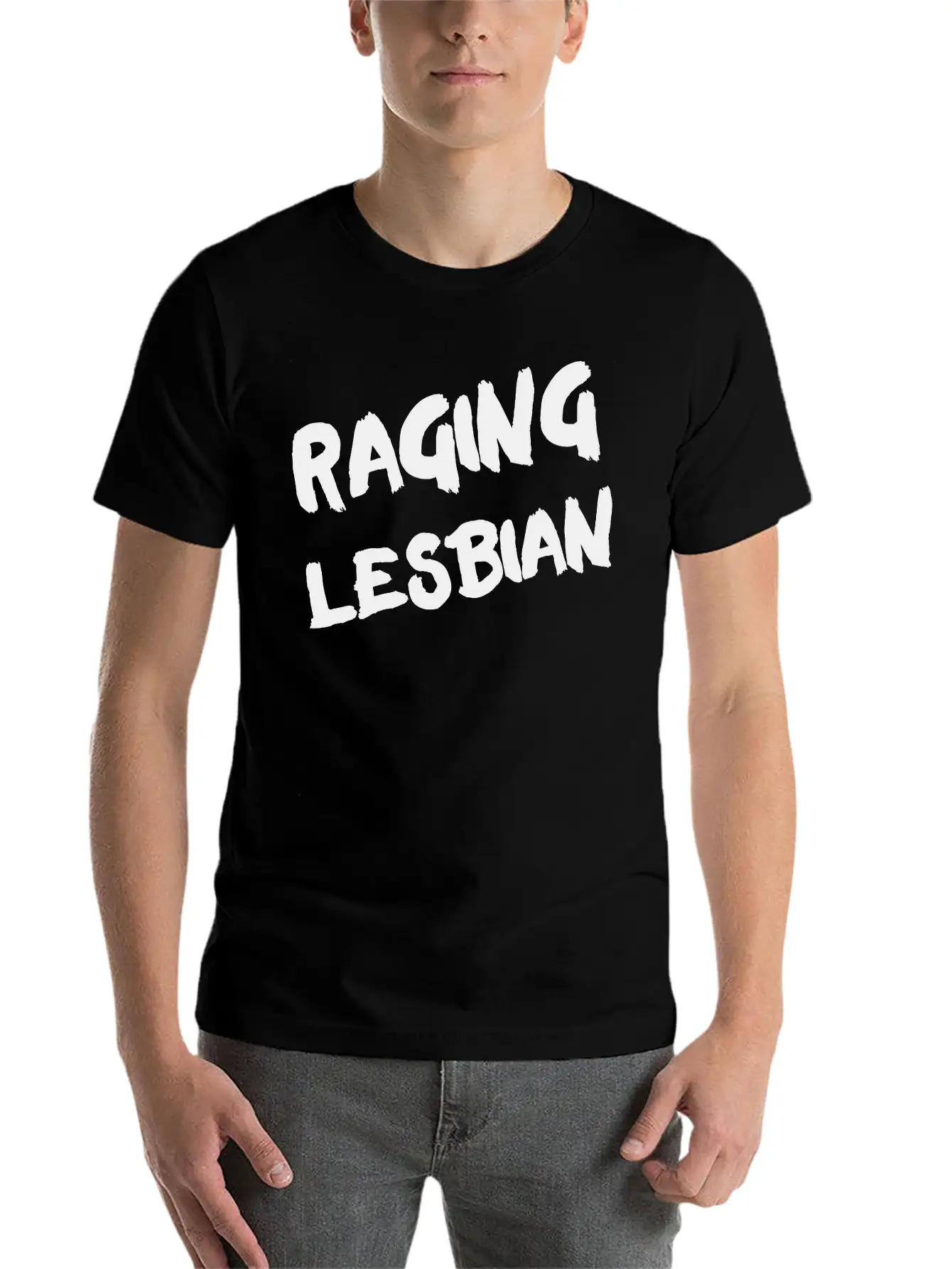 Raging Lesbian Funny LGBT Stylish Everyday T-Shirt – Unisex Basic Cotton Tee