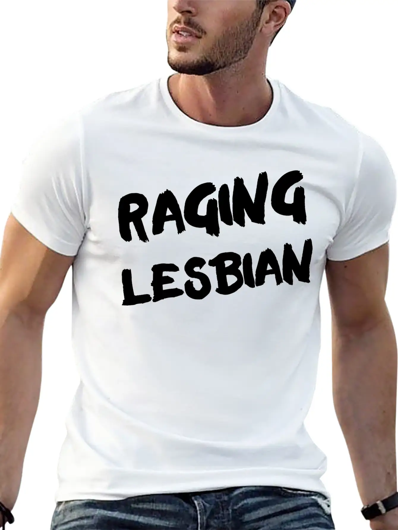 Raging Lesbian Funny LGBT Stylish Everyday T-Shirt – Unisex Basic Cotton Tee