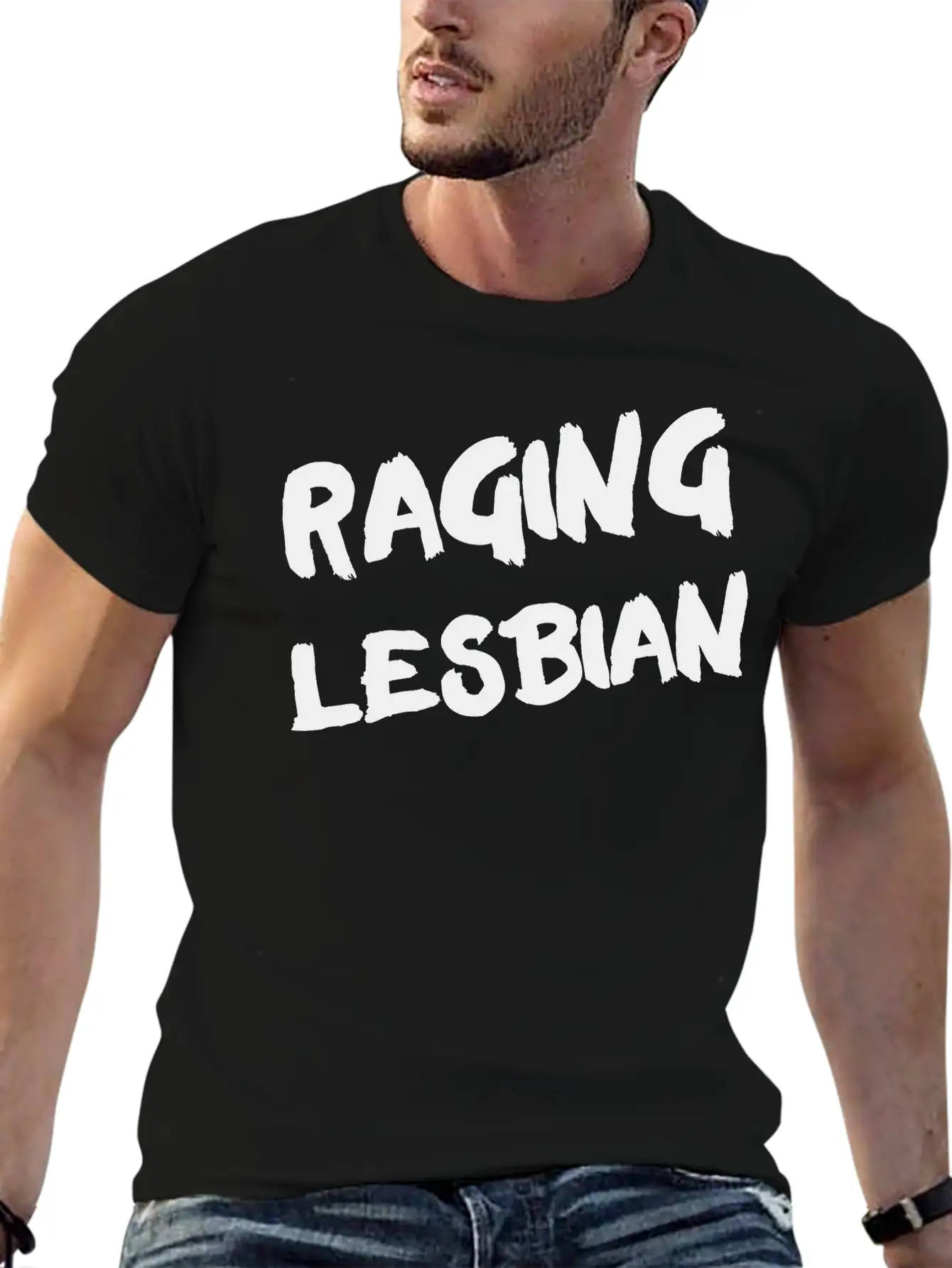 Raging Lesbian Funny LGBT Stylish Everyday T-Shirt – Unisex Basic Cotton Tee