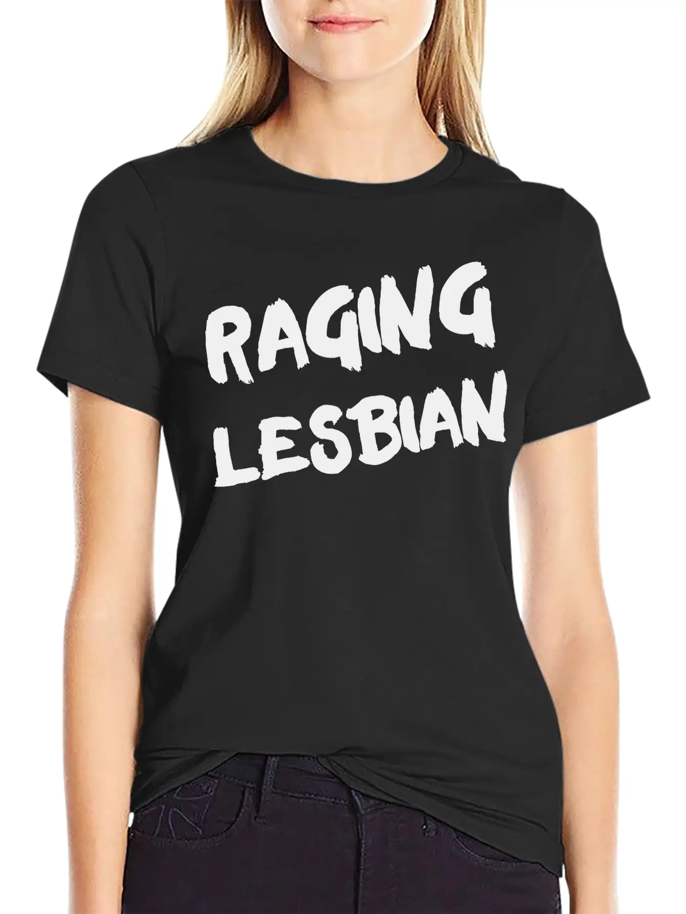 Raging Lesbian Funny LGBT Stylish Everyday T-Shirt – Unisex Basic Cotton Tee