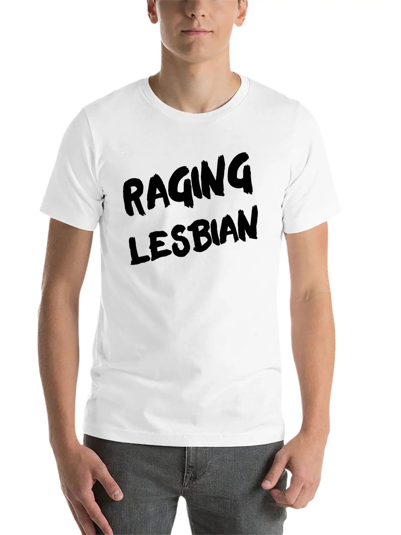 Raging Lesbian Funny LGBT Stylish Everyday T-Shirt – Unisex Basic Cotton Tee
