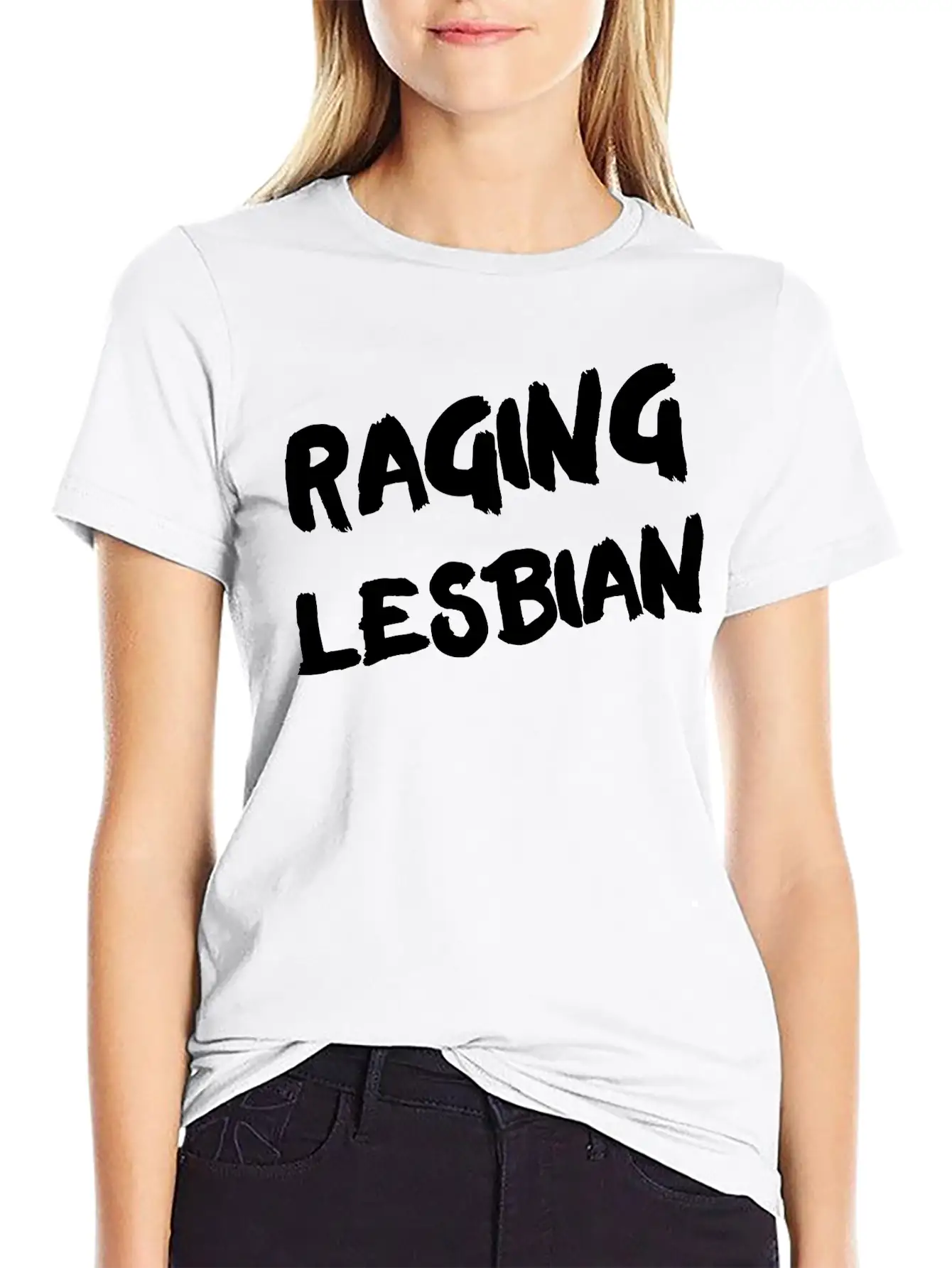 Raging Lesbian Funny LGBT Stylish Everyday T-Shirt – Unisex Basic Cotton Tee