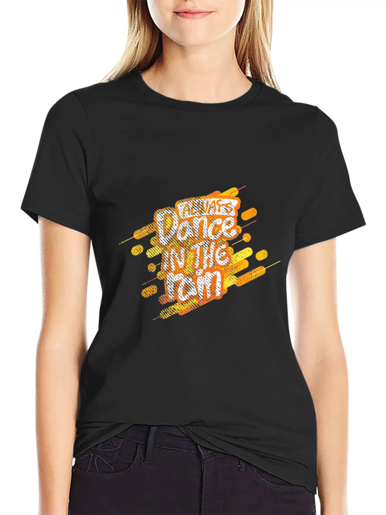 Rain Dancing Comfortable Minimalist Graphic Tee – Summer Style Essential