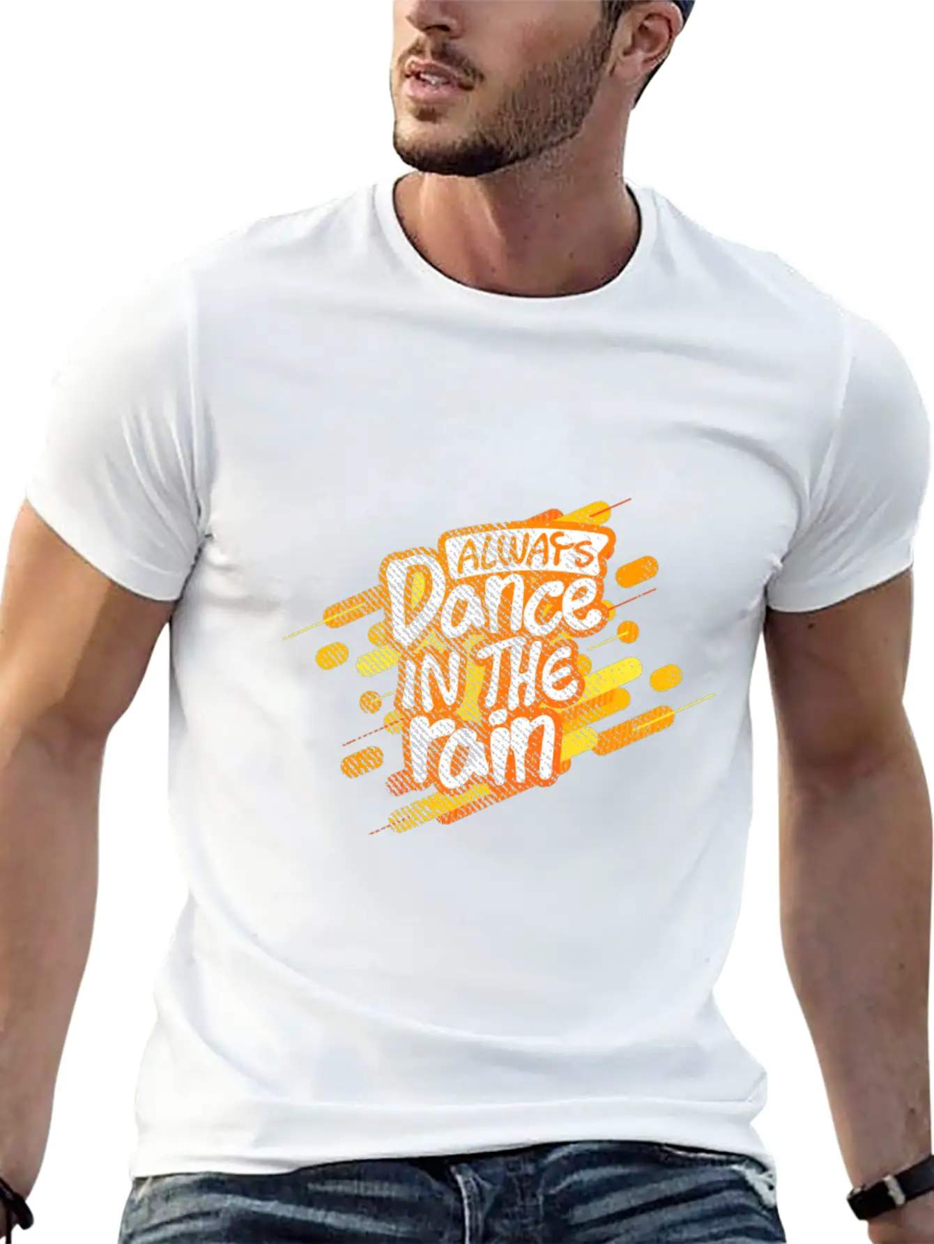 Rain Dancing Comfortable Minimalist Graphic Tee – Summer Style Essential