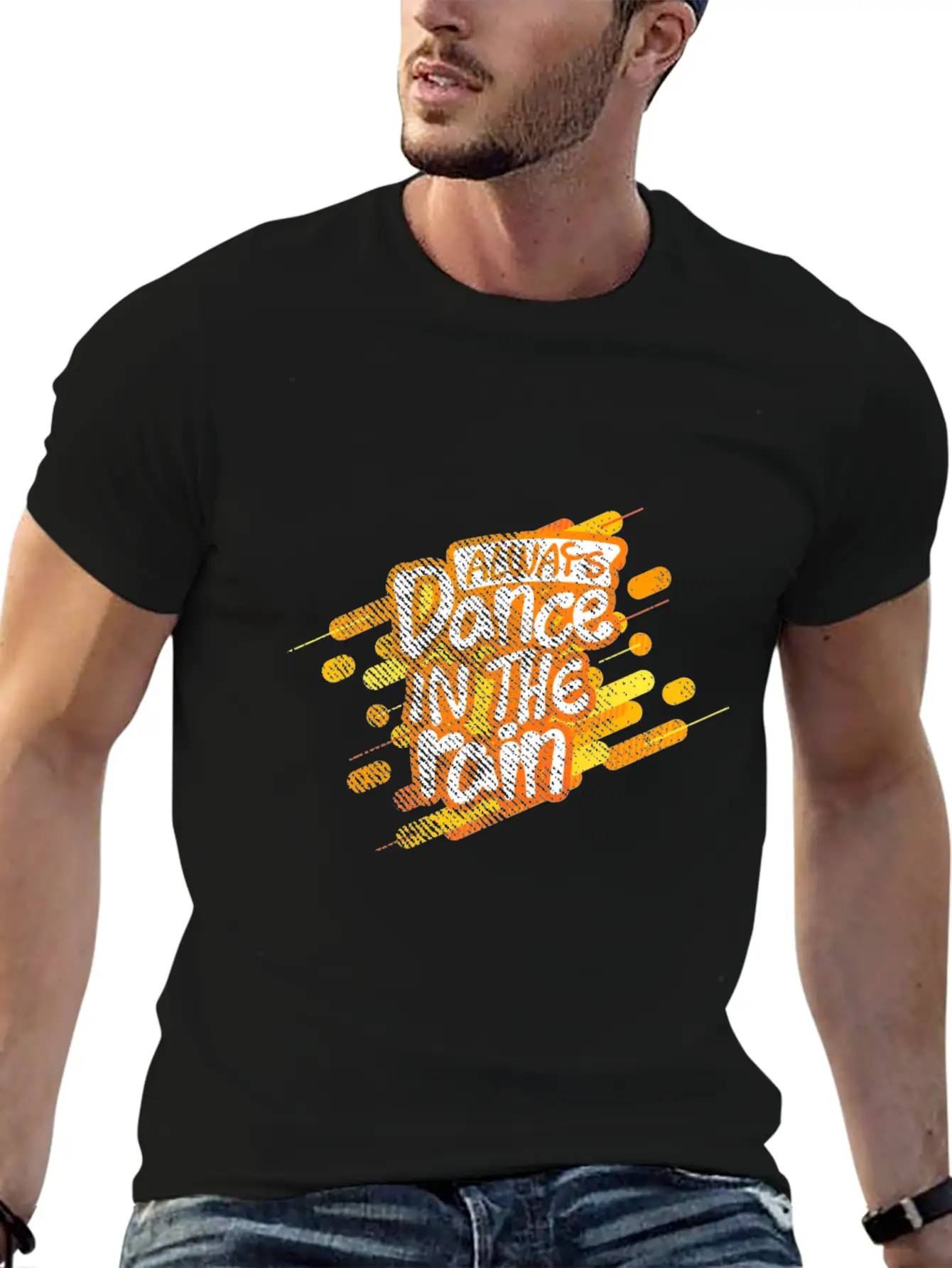 Rain Dancing Comfortable Minimalist Graphic Tee – Summer Style Essential