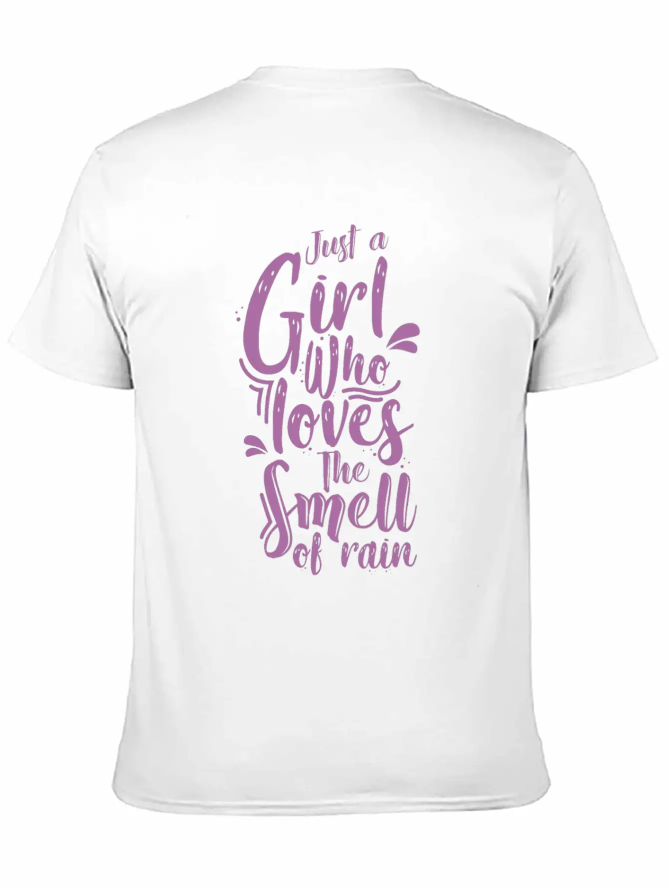 Rain Girl Comfortable Minimalist Graphic Tee – Summer Style Essential