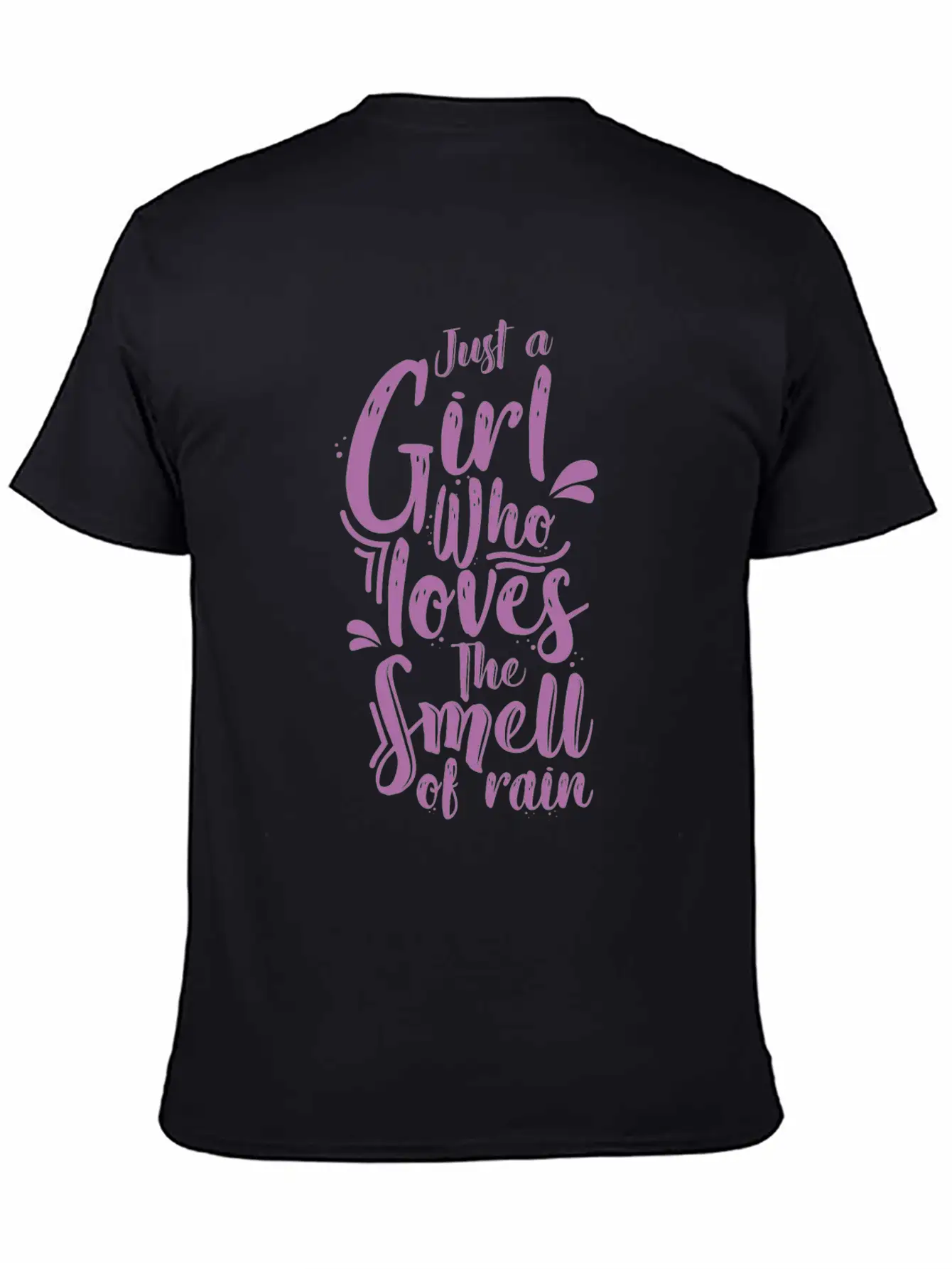 Rain Girl Comfortable Minimalist Graphic Tee – Summer Style Essential