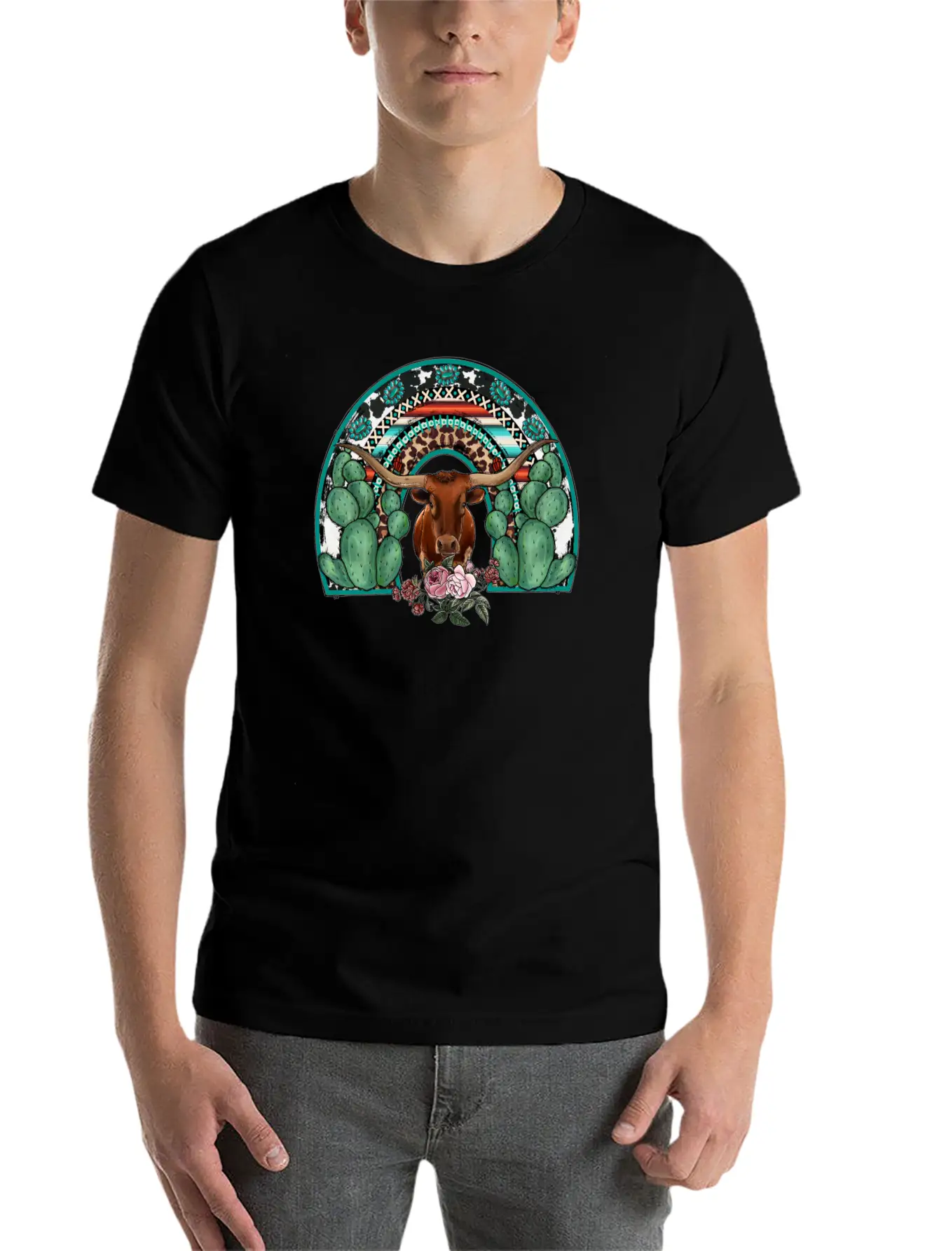 Rainbow Cow Timeless Short Sleeve Tee – Comfy And Minimalist Design