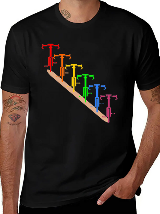 RAINBOW CYCLING Unisex Short Sleeve Soft Cotton T-Shirt – Casual Everyday Wear