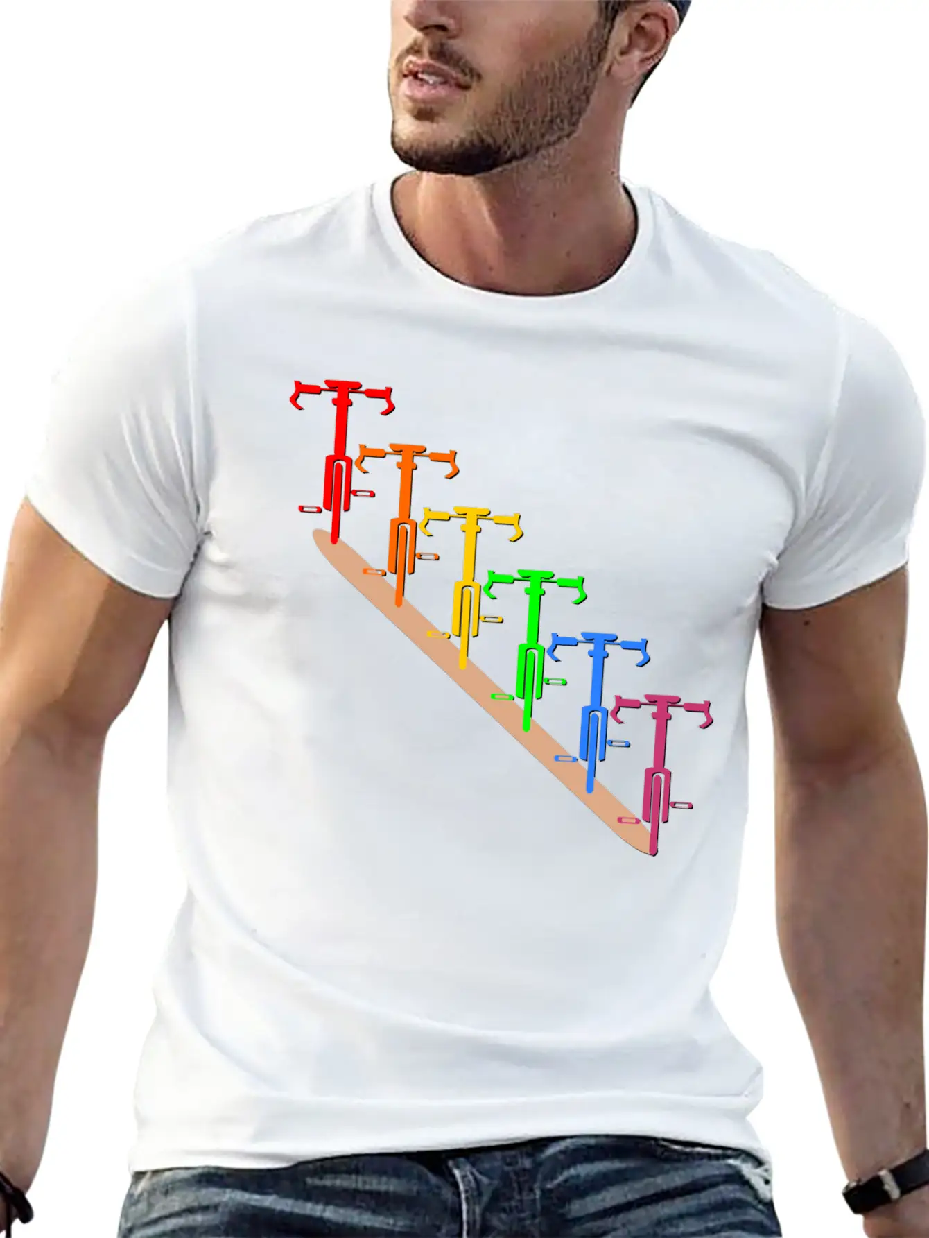 RAINBOW CYCLING Unisex Short Sleeve Soft Cotton T-Shirt – Casual Everyday Wear