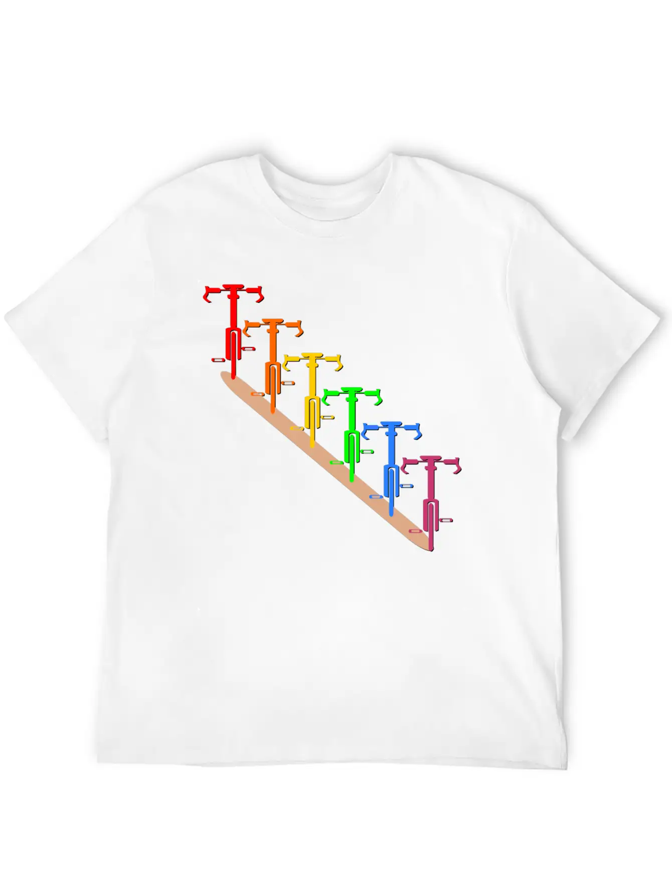 RAINBOW CYCLING Unisex Short Sleeve Soft Cotton T-Shirt – Casual Everyday Wear