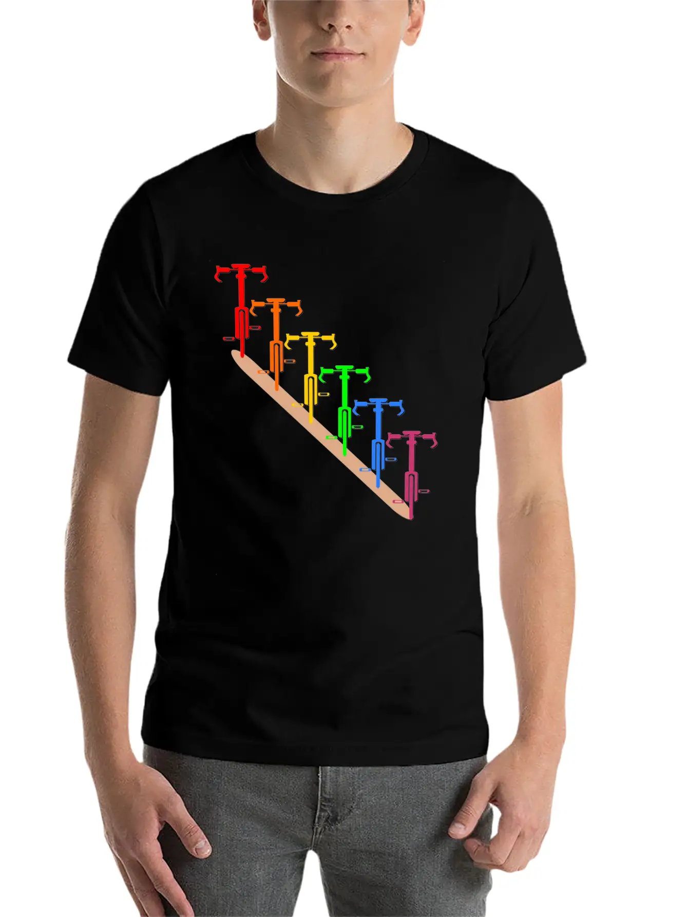 RAINBOW CYCLING Unisex Short Sleeve Soft Cotton T-Shirt – Casual Everyday Wear