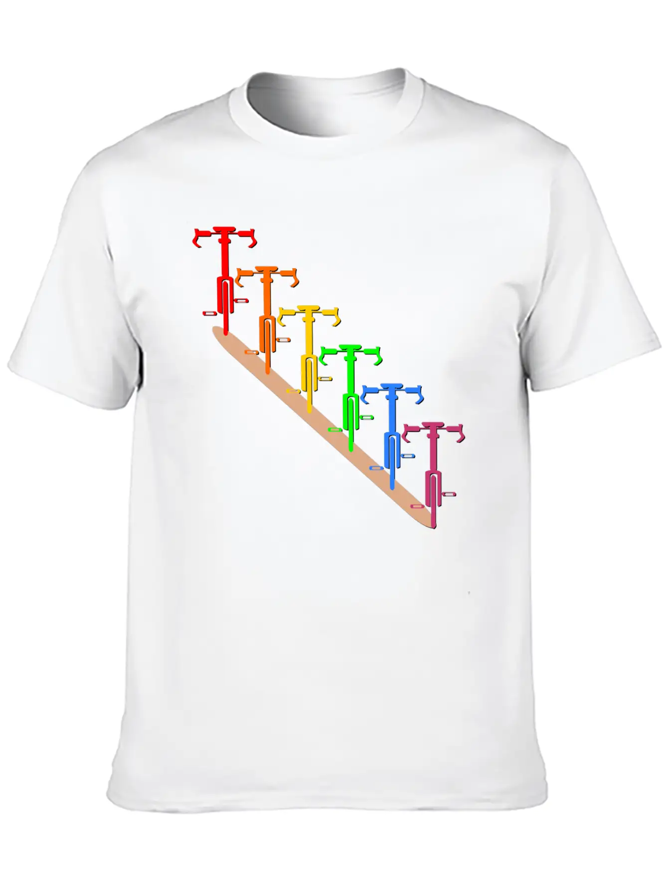 RAINBOW CYCLING Unisex Short Sleeve Soft Cotton T-Shirt – Casual Everyday Wear