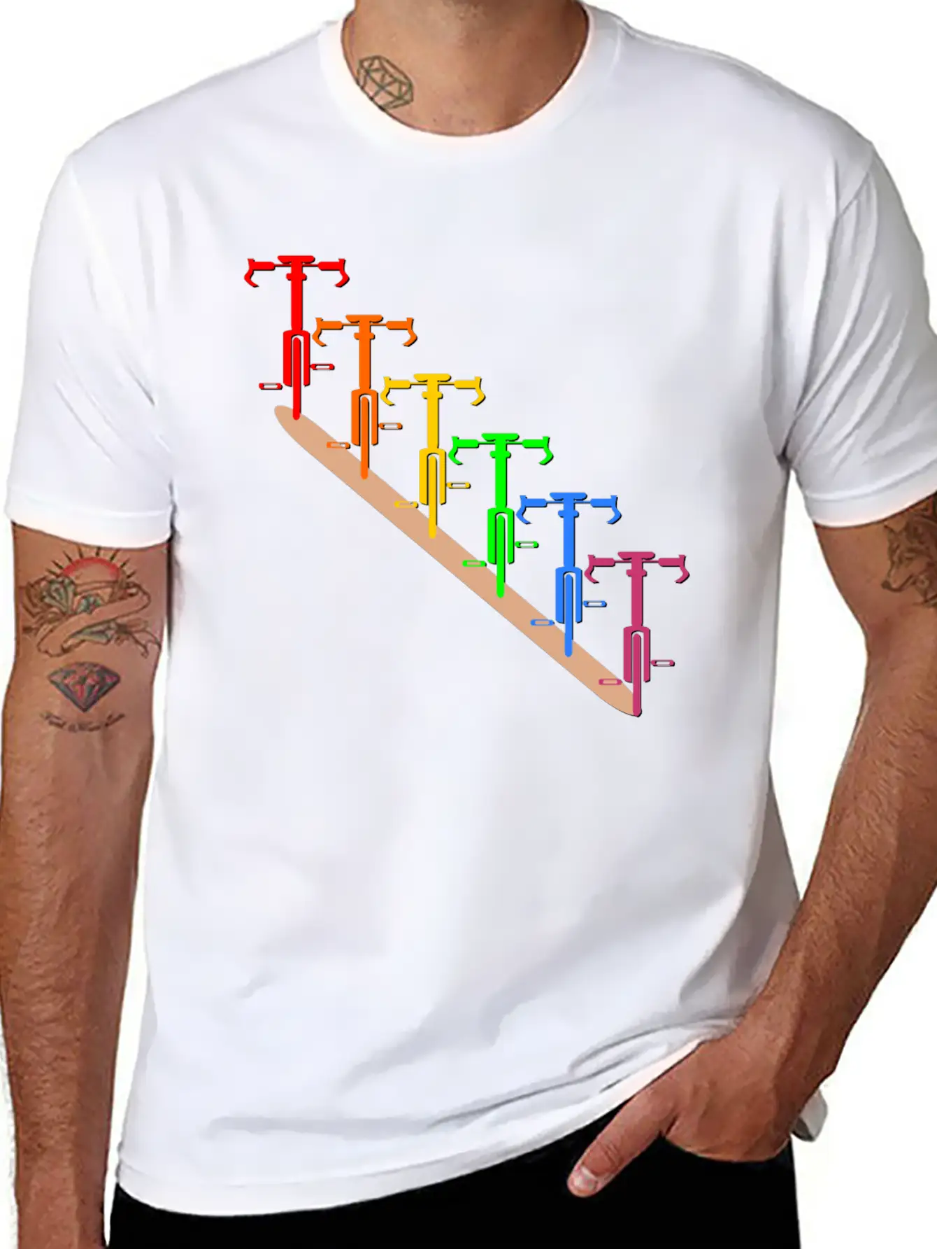 RAINBOW CYCLING Unisex Short Sleeve Soft Cotton T-Shirt – Casual Everyday Wear