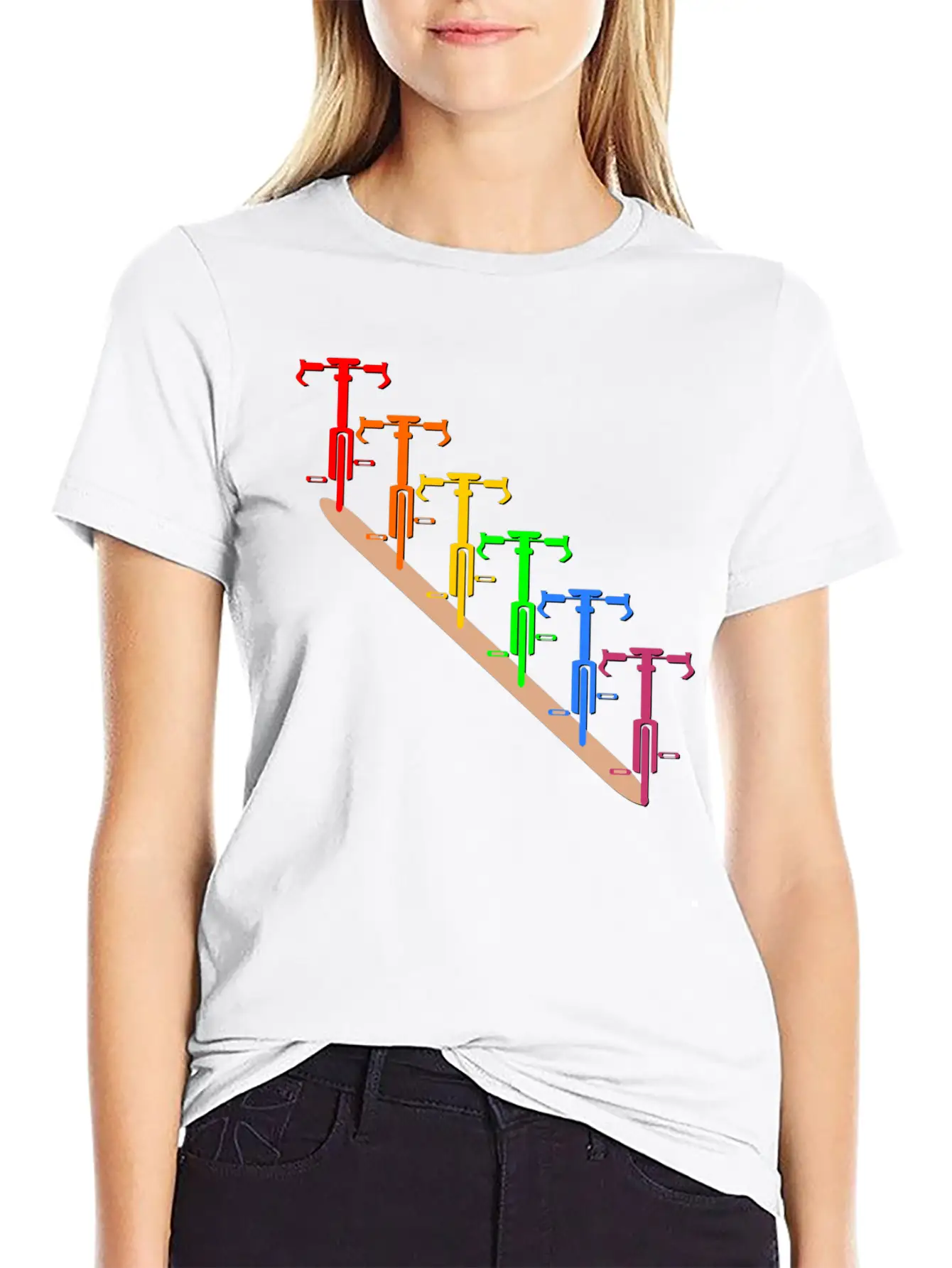 RAINBOW CYCLING Unisex Short Sleeve Soft Cotton T-Shirt – Casual Everyday Wear