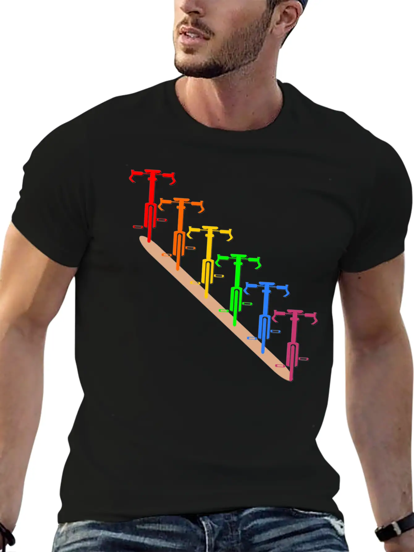 RAINBOW CYCLING Unisex Short Sleeve Soft Cotton T-Shirt – Casual Everyday Wear