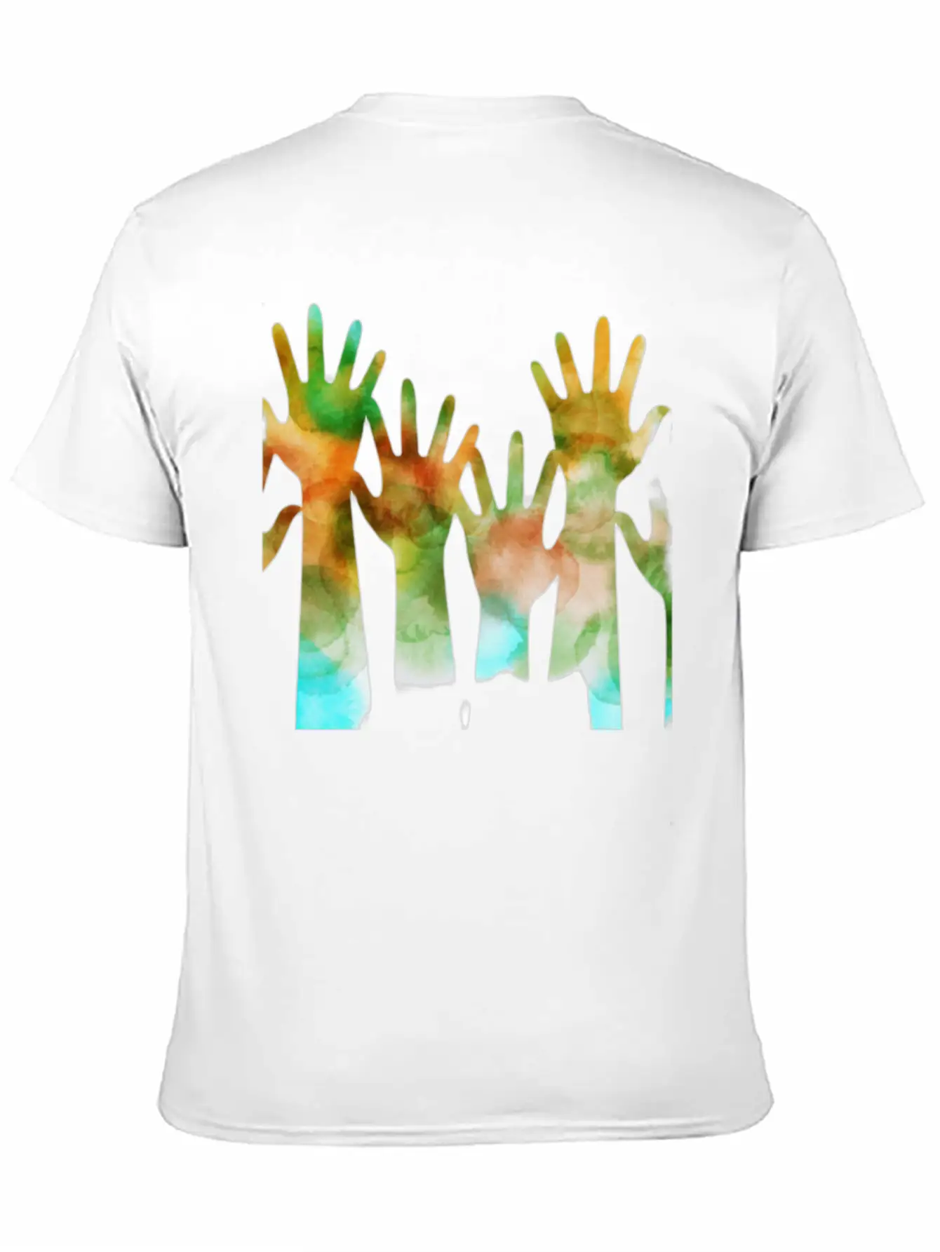 Rainbow Hand Stylish Everyday T-Shirt – Unisex Basic Cotton Tee
