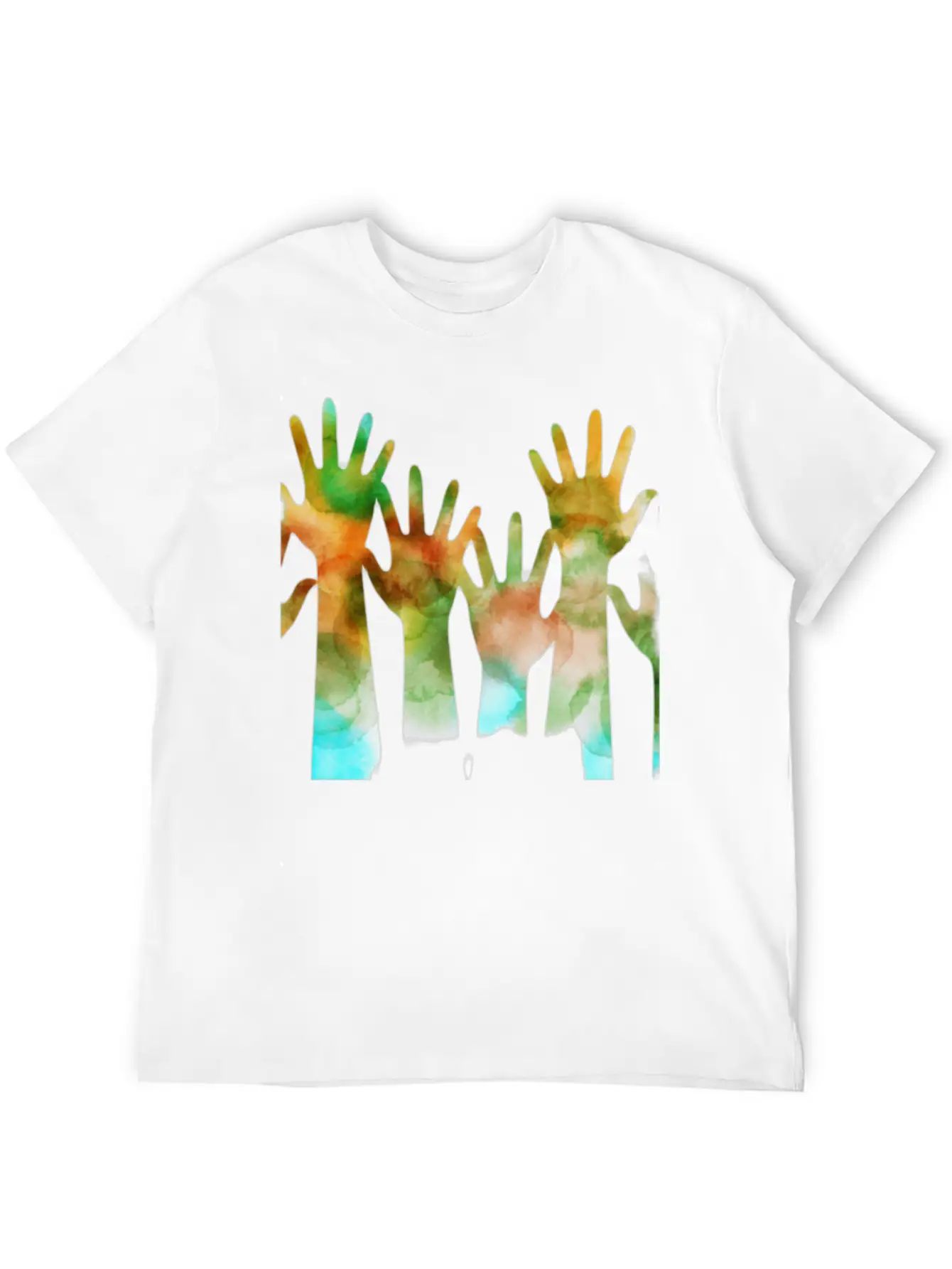 Rainbow Hand Stylish Everyday T-Shirt – Unisex Basic Cotton Tee