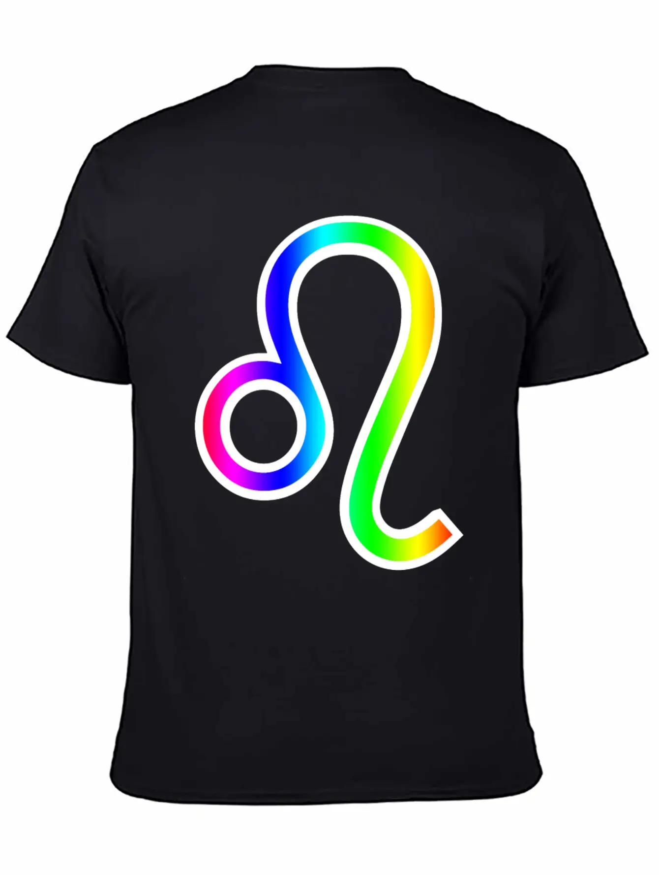 Rainbow Leo Unisex Short Sleeve Soft Cotton T-Shirt – Casual Everyday Wear