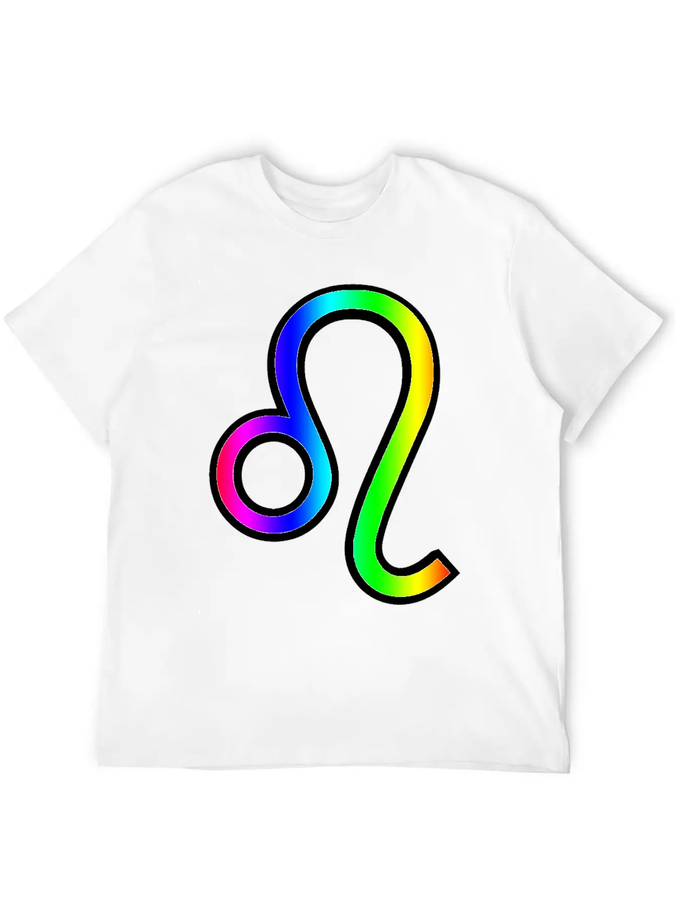 Rainbow Leo Unisex Short Sleeve Soft Cotton T-Shirt – Casual Everyday Wear