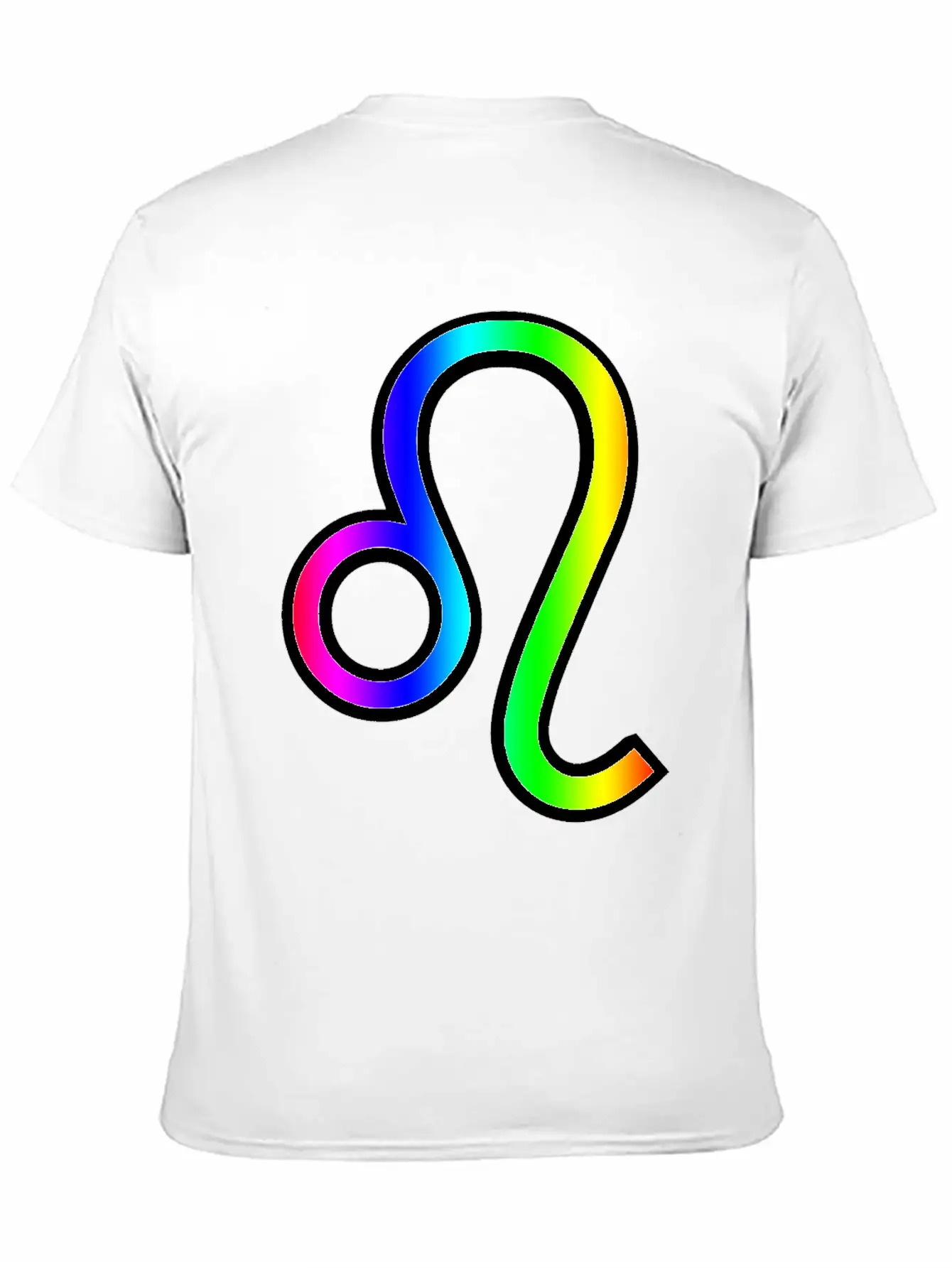 Rainbow Leo Unisex Short Sleeve Soft Cotton T-Shirt – Casual Everyday Wear