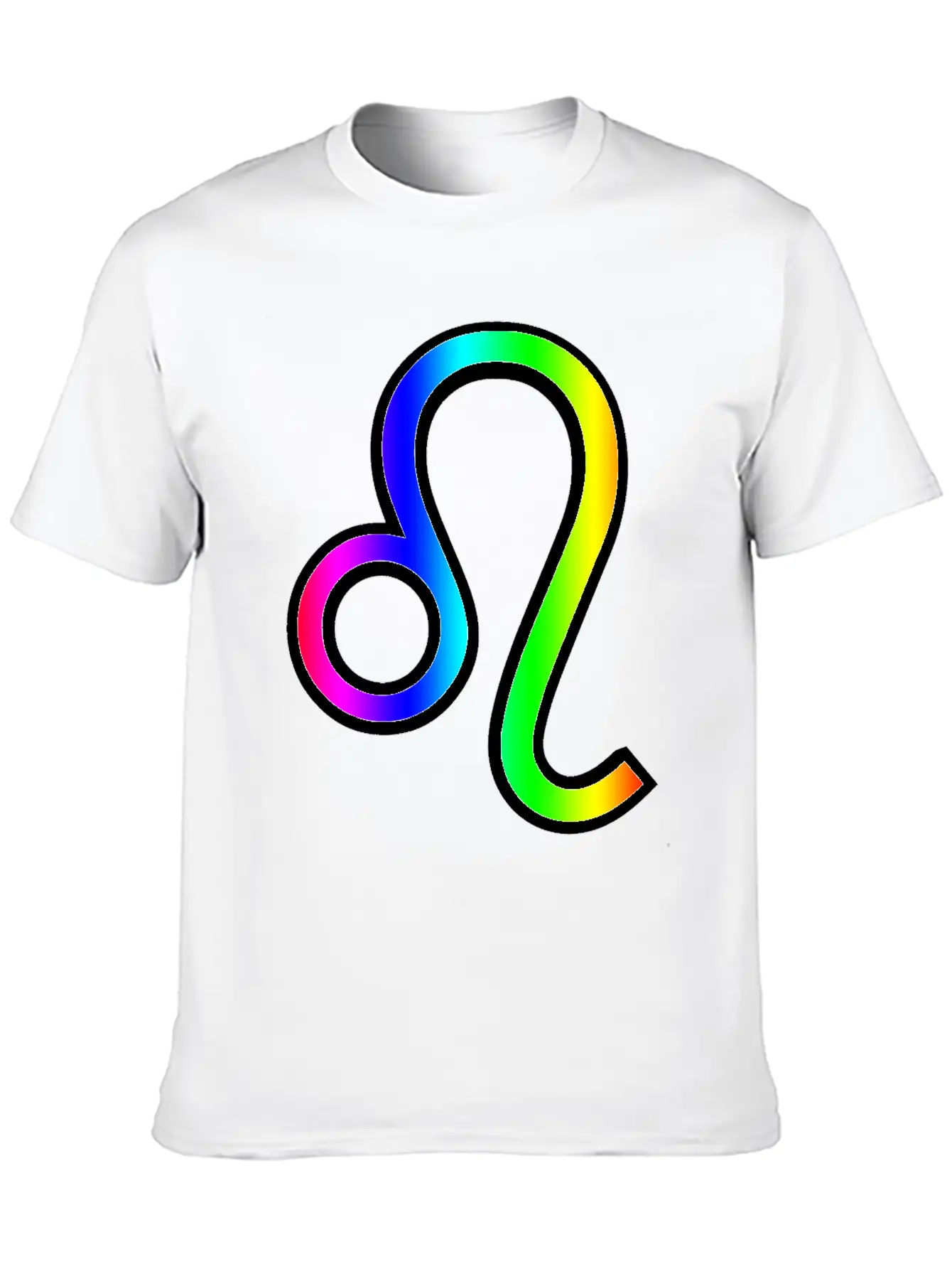 Rainbow Leo Unisex Short Sleeve Soft Cotton T-Shirt – Casual Everyday Wear