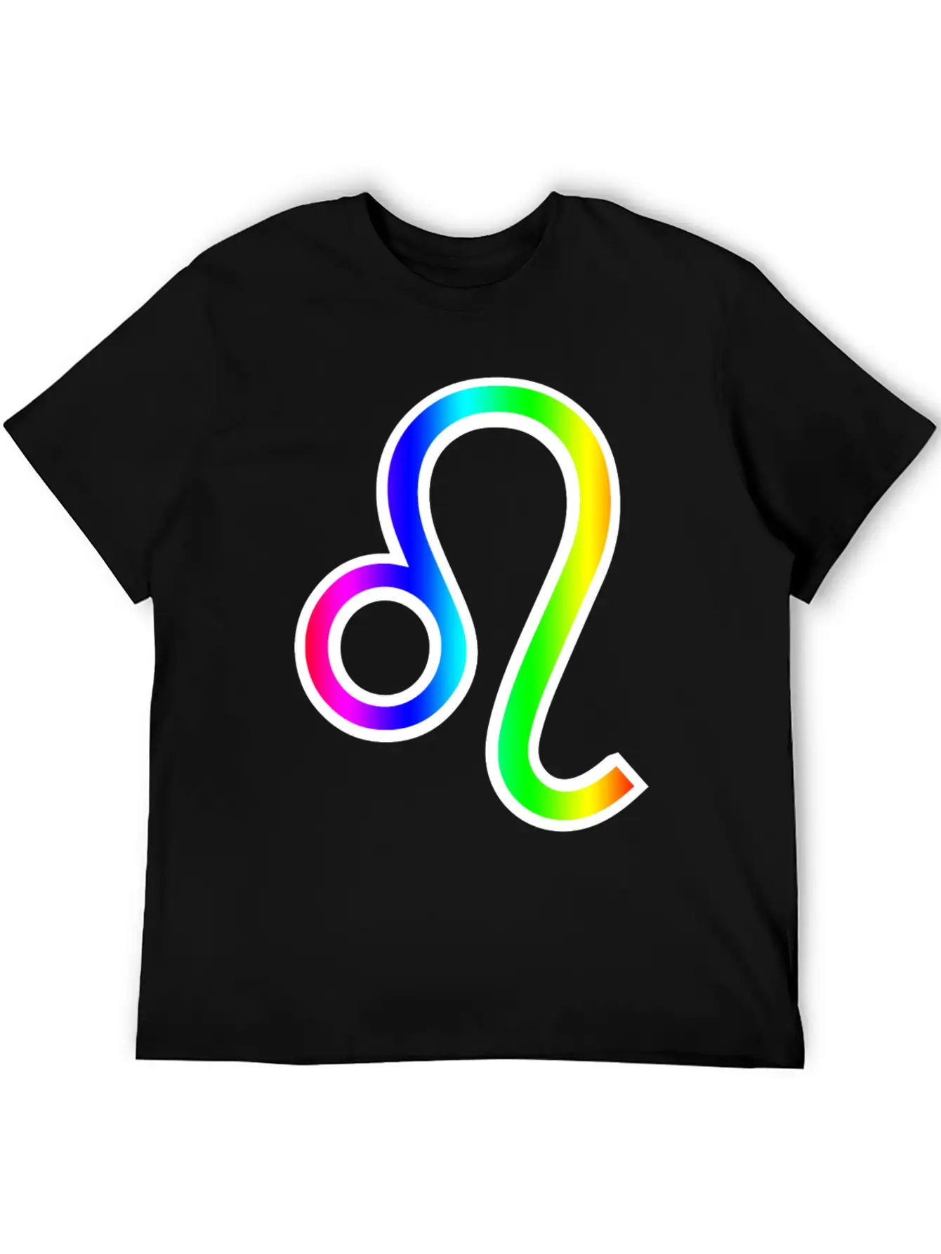 Rainbow Leo Unisex Short Sleeve Soft Cotton T-Shirt – Casual Everyday Wear