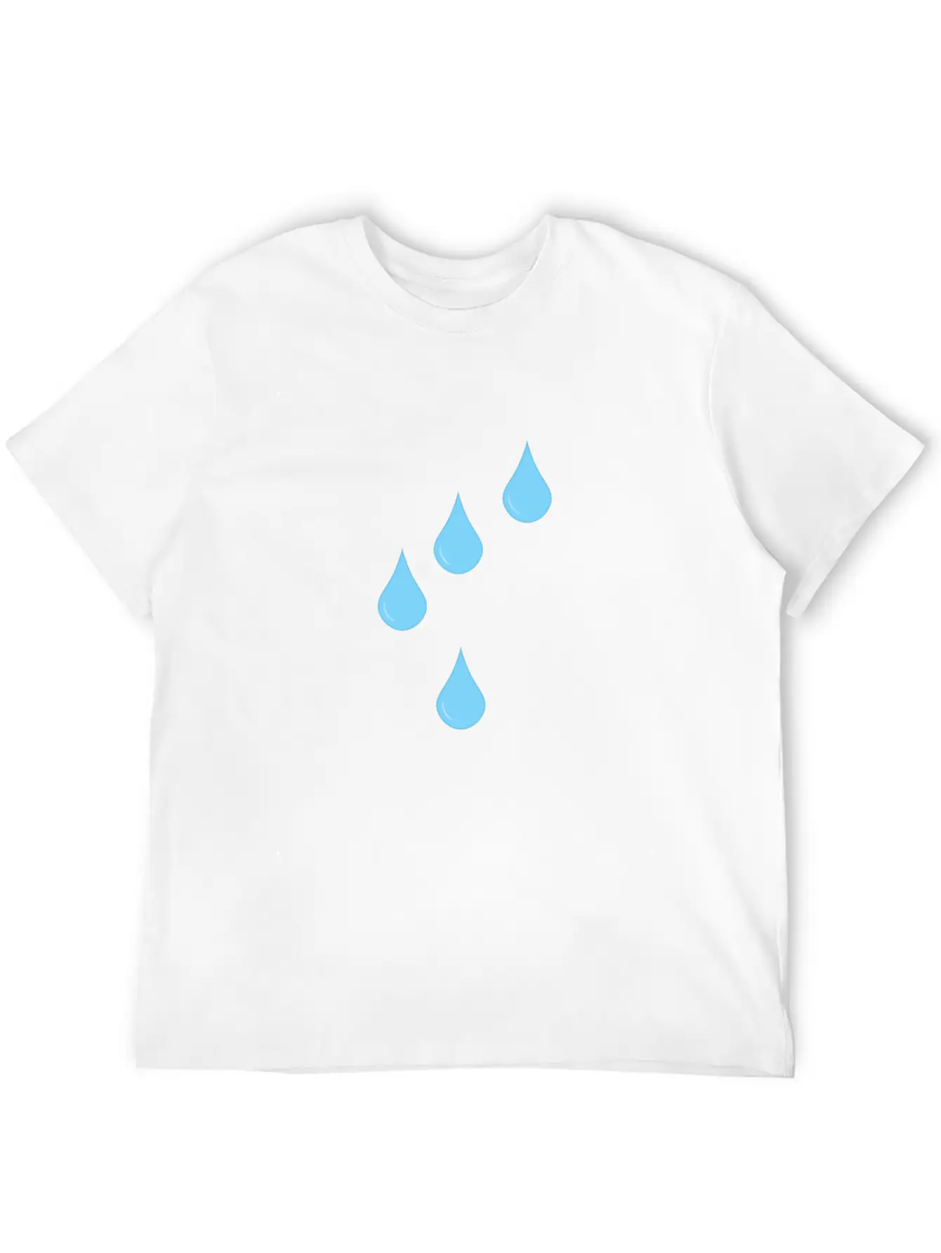 Raindrops Symbol Rain Drops Unisex Short Sleeve Soft Cotton T-Shirt – Casual Everyday Wear