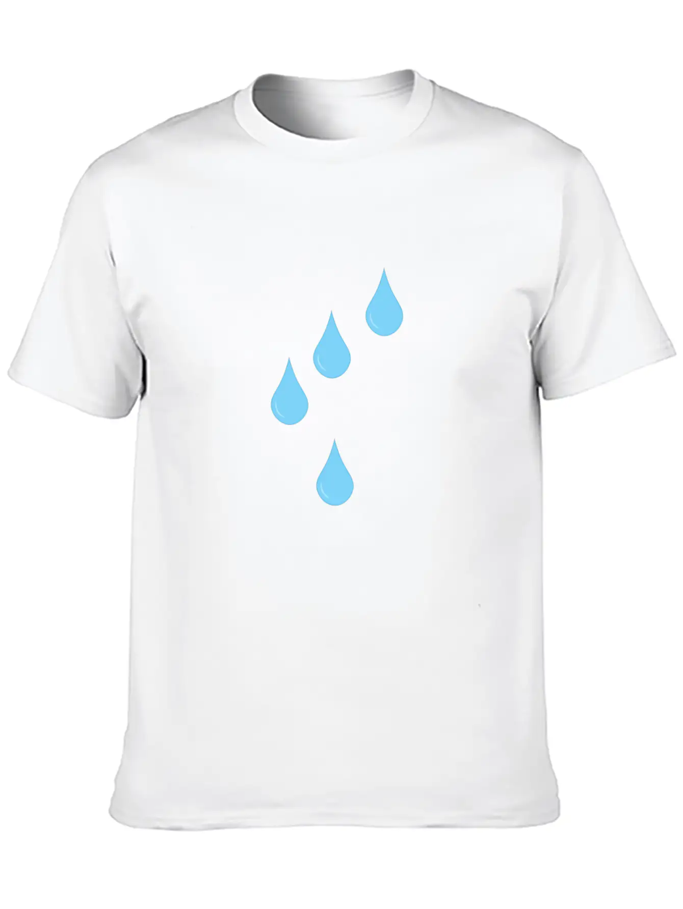 Raindrops Symbol Rain Drops Unisex Short Sleeve Soft Cotton T-Shirt – Casual Everyday Wear