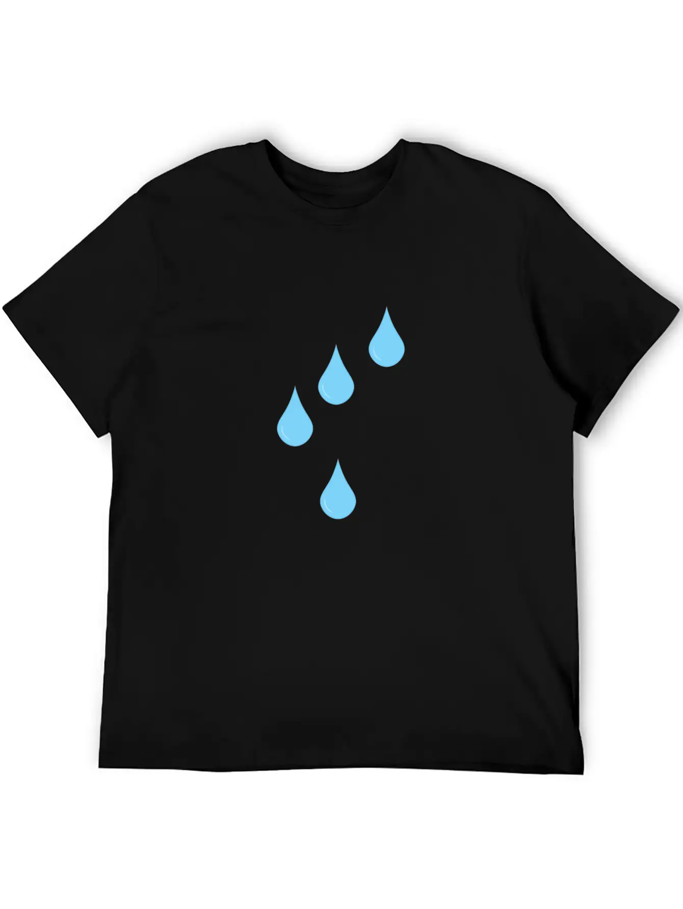 Raindrops Symbol Rain Drops Unisex Short Sleeve Soft Cotton T-Shirt – Casual Everyday Wear